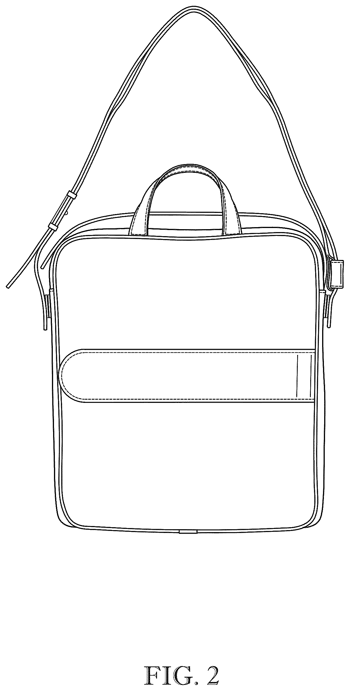 Patent USD1123368 Figure 2 – Shoulder bag