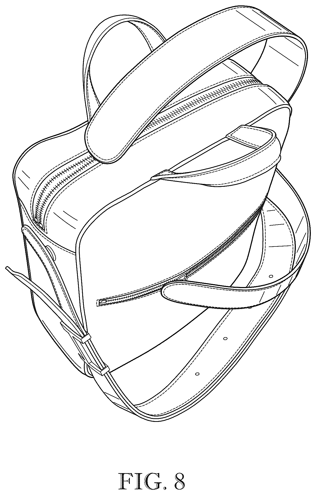 Patent USD1123368 Figure 8 – Shoulder bag