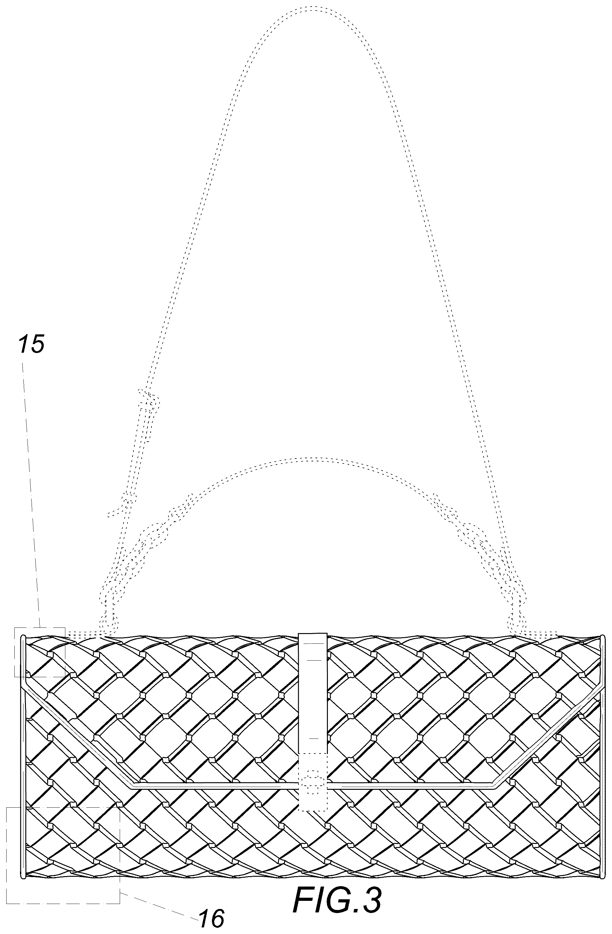 Patent USD1123372 Figure 3 – Evening bag