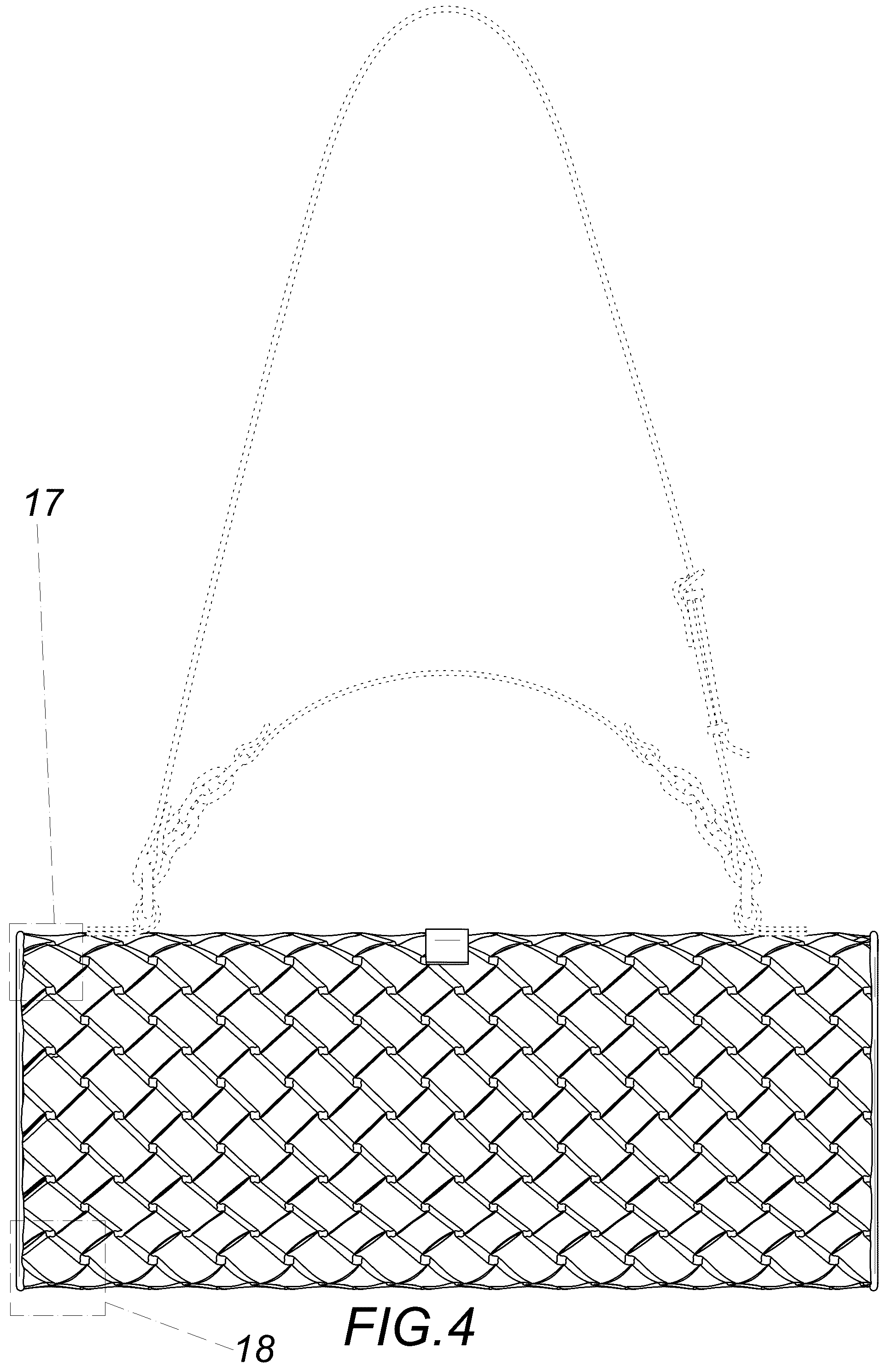 Patent USD1123372 Figure 4 – Evening bag