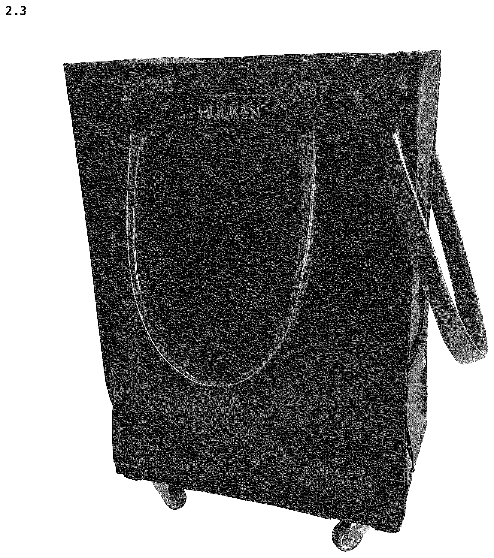 Patent USD1123384 Figure 3 – Cabin bag with wheels
