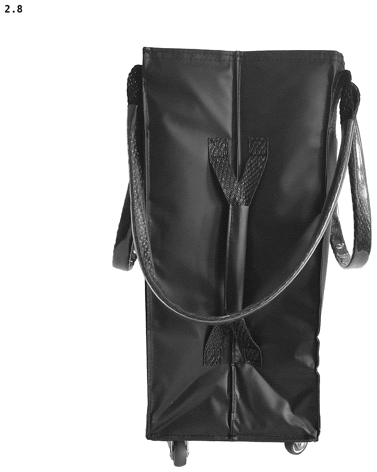 Patent USD1123384 Figure 8 – Cabin bag with wheels