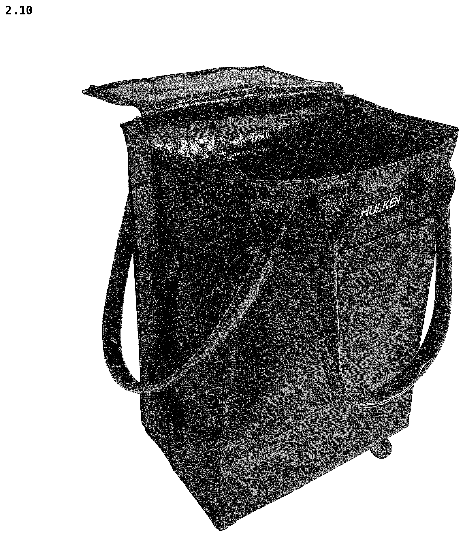 Patent USD1123384 Figure 10 – Cabin bag with wheels