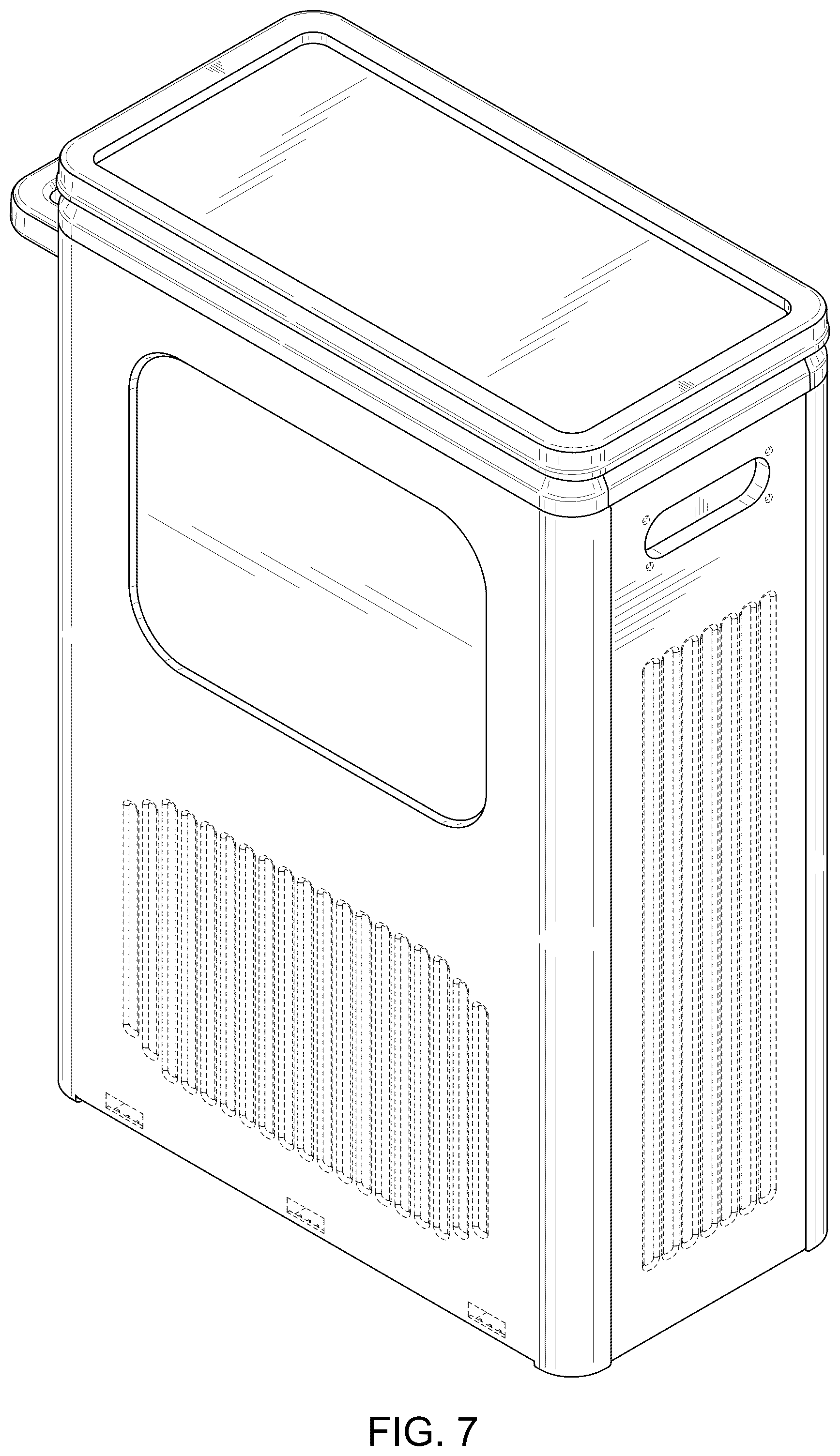 Patent USD1123386 Figure 6 – Storage box