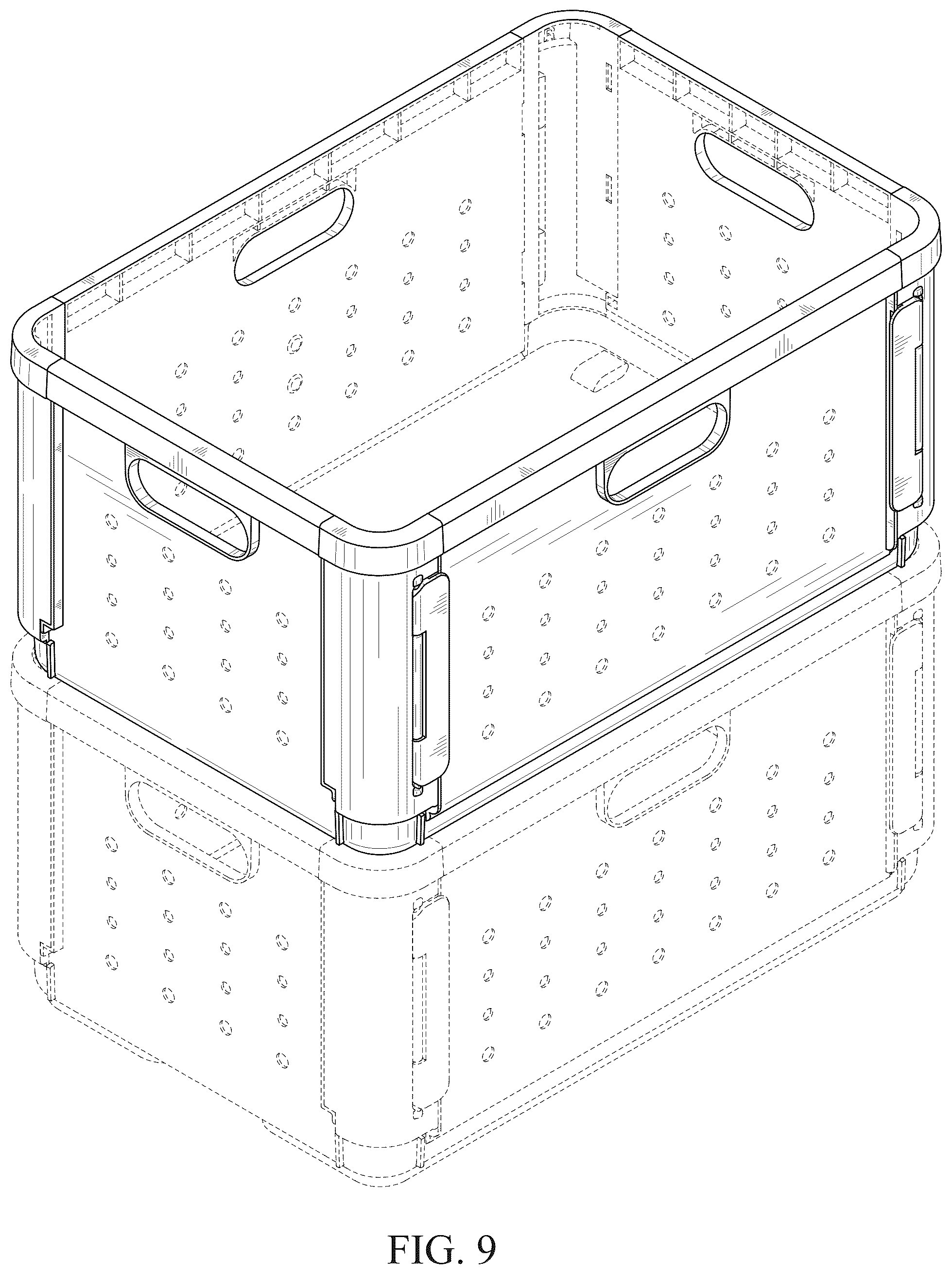 Patent USD1123387 Figure 9 – Storage box