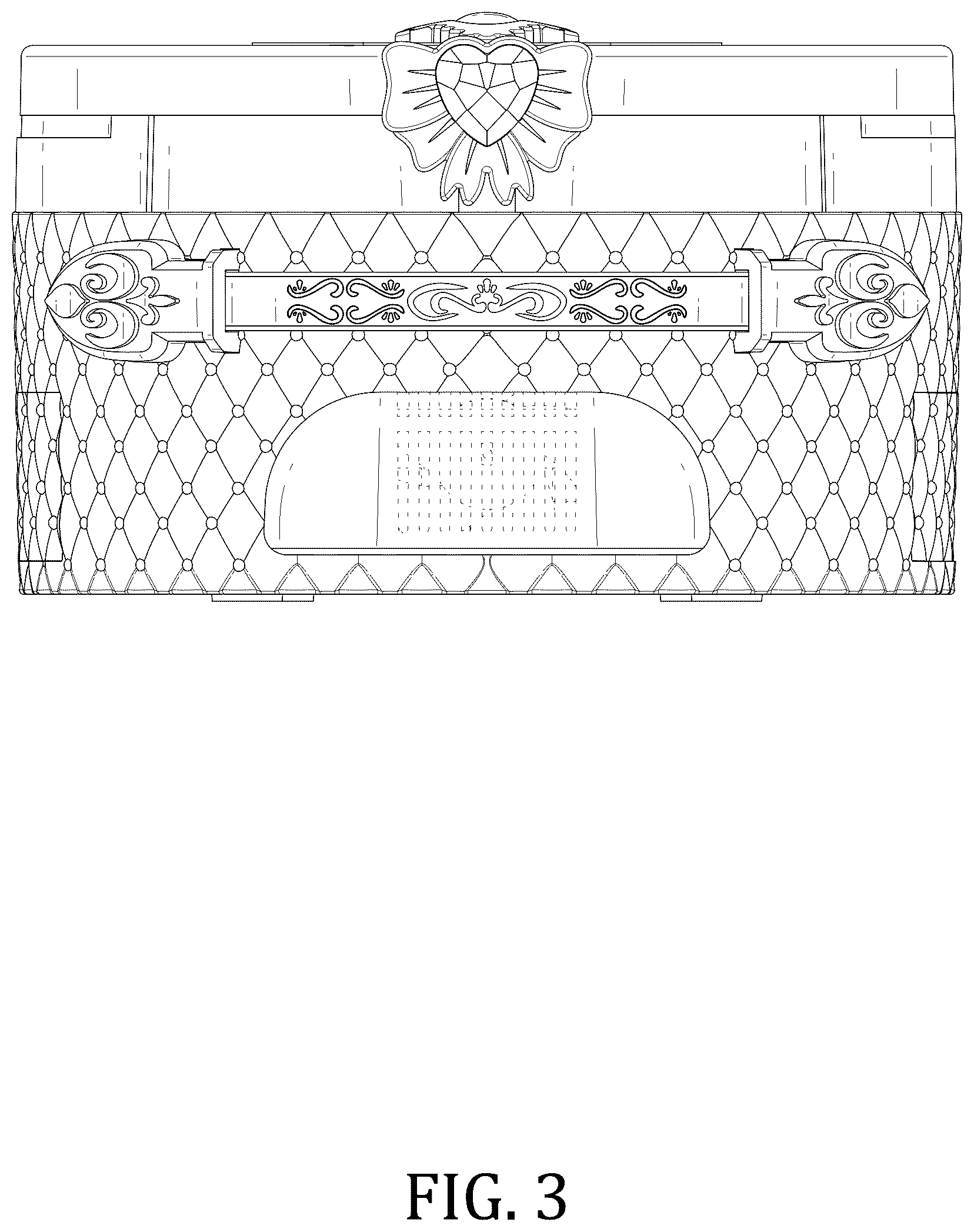 Patent USD1123388 Figure 3 – Makeup box