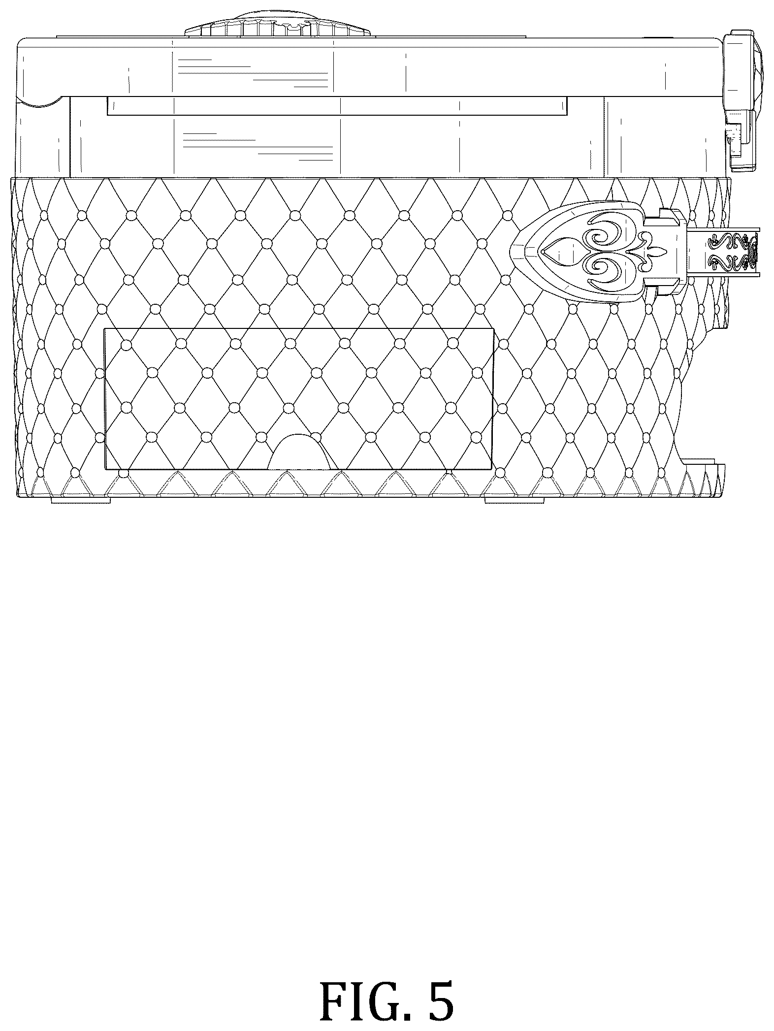 Patent USD1123388 Figure 5 – Makeup box