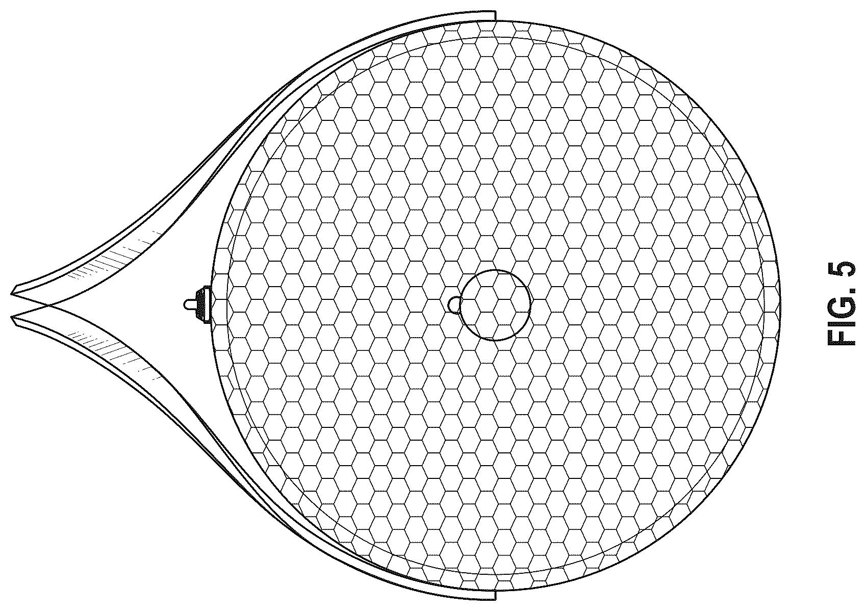 Patent USD1123389 Figure 5 – Mesh duffle bag
