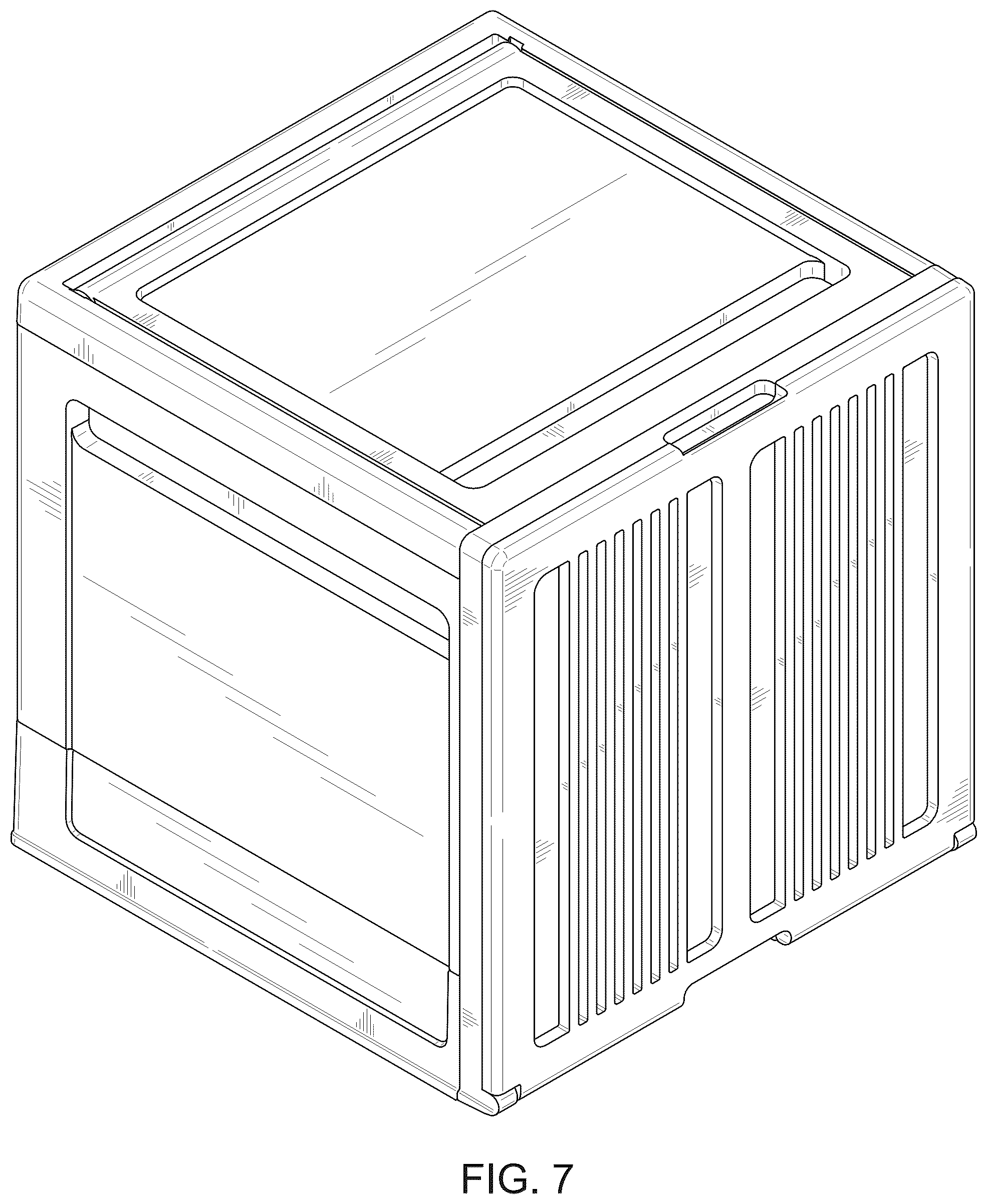 Patent USD1123391 Figure 7 – Storage box