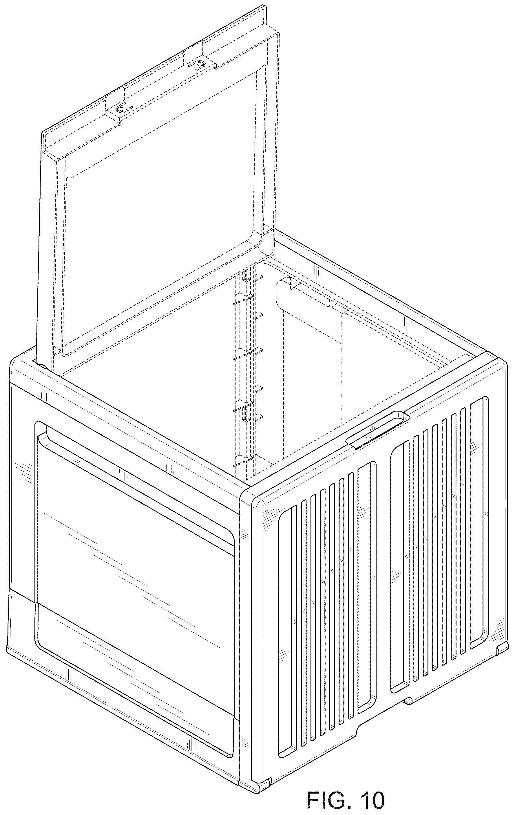 Patent USD1123391 Figure 10 – Storage box