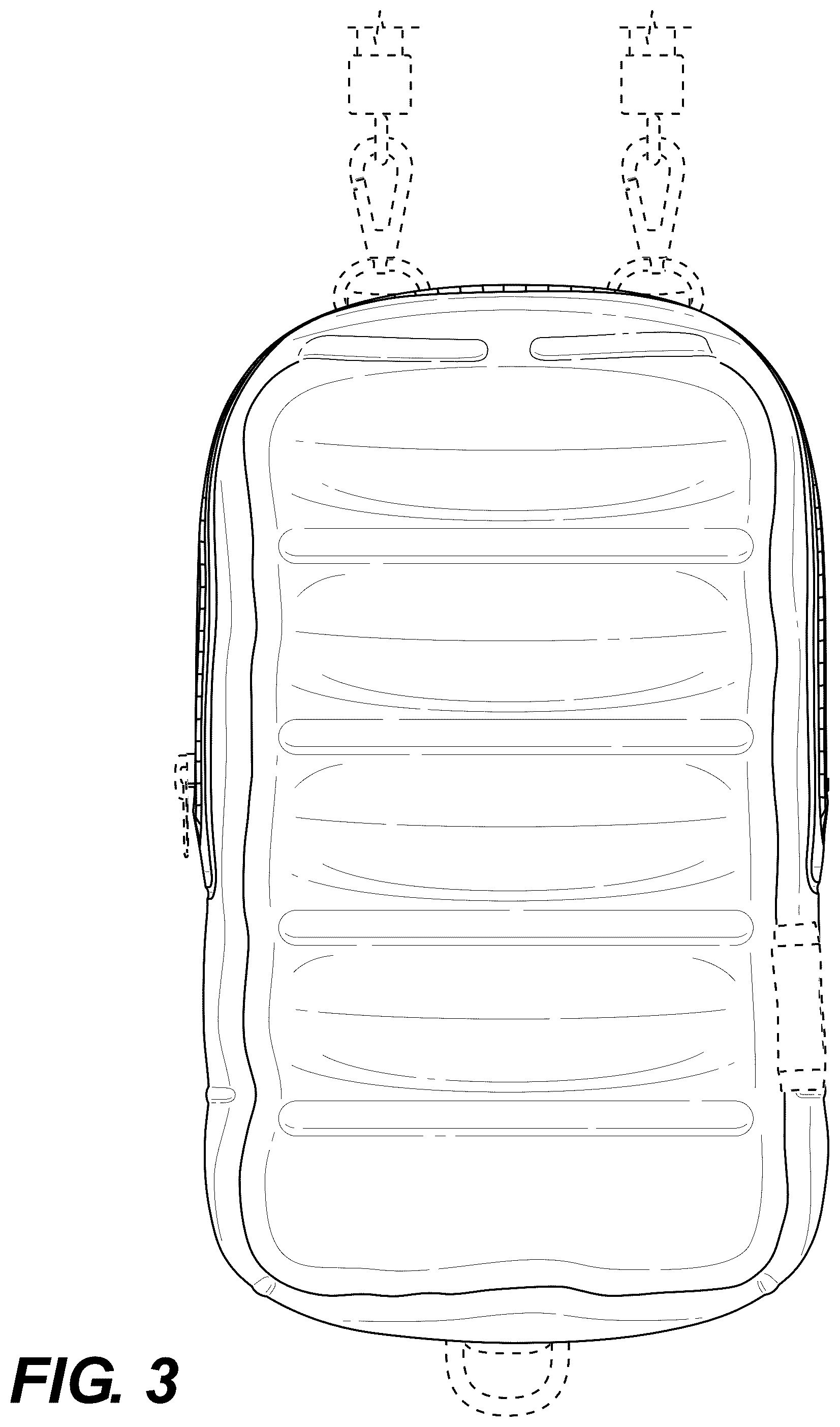 Patent USD1123395 Figure 3 – Inflatable case