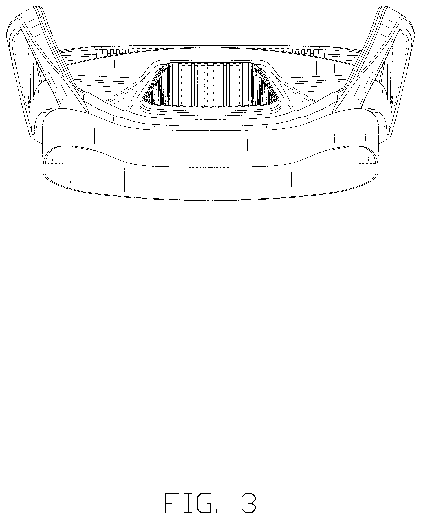 Patent USD1123399 Figure 3 – Golf bag divider top