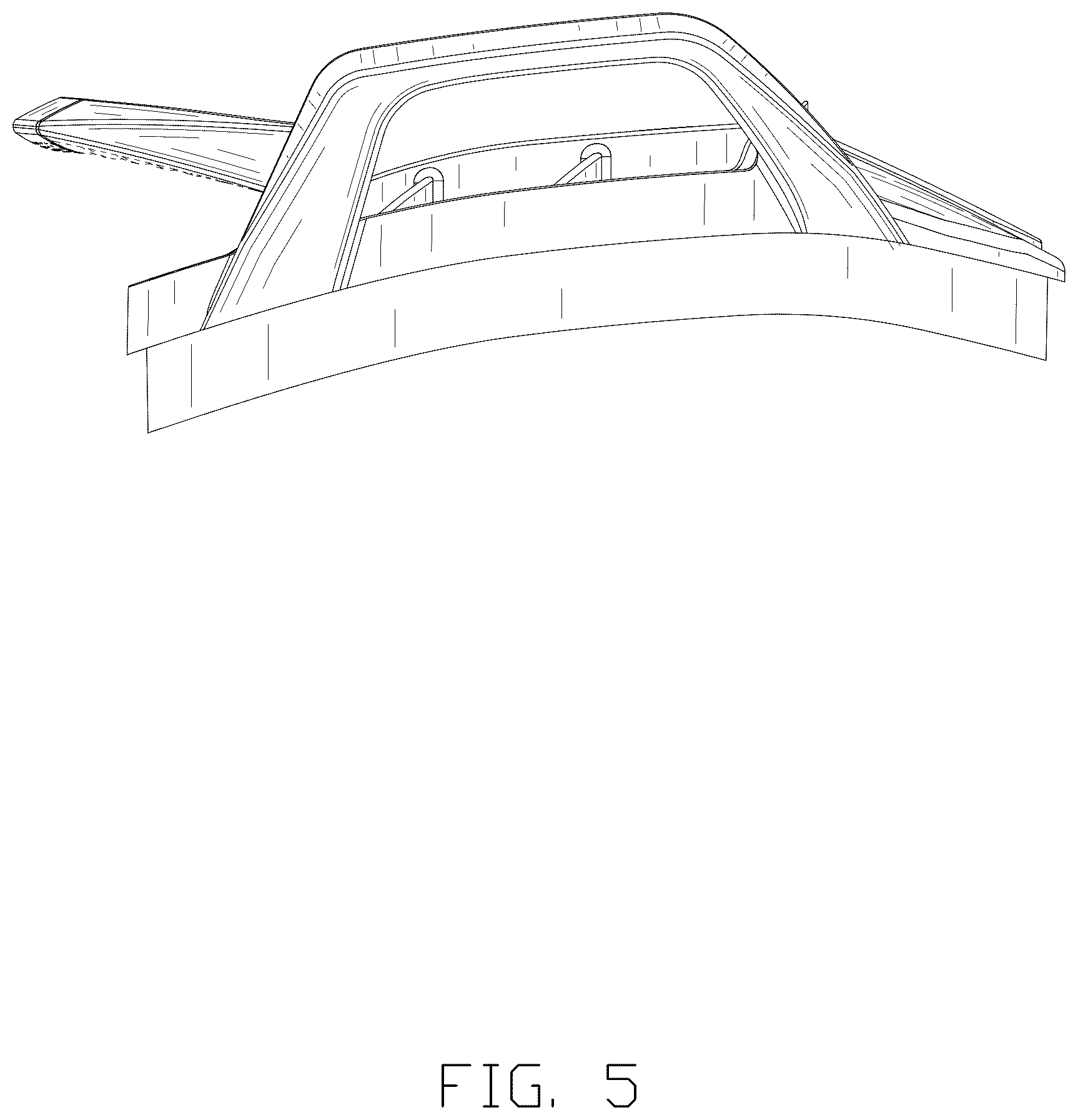 Patent USD1123399 Figure 5 – Golf bag divider top