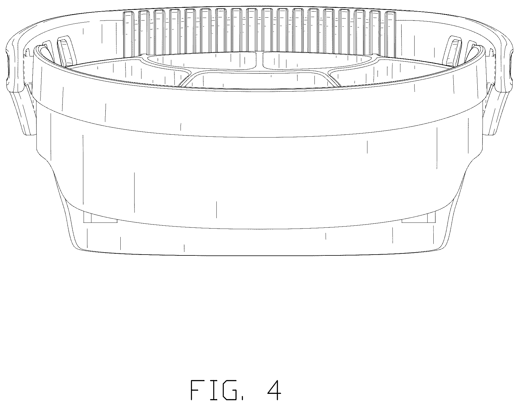 Patent USD1123400 Figure 4 – Golf bag divider top