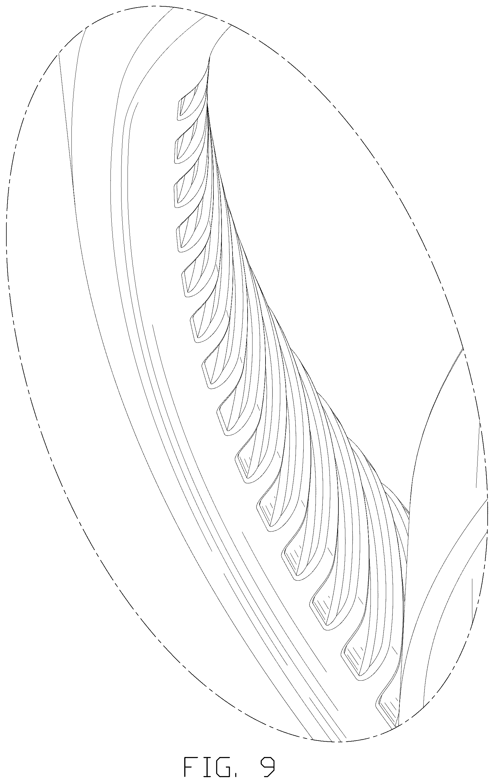 Patent USD1123400 Figure 9 – Golf bag divider top