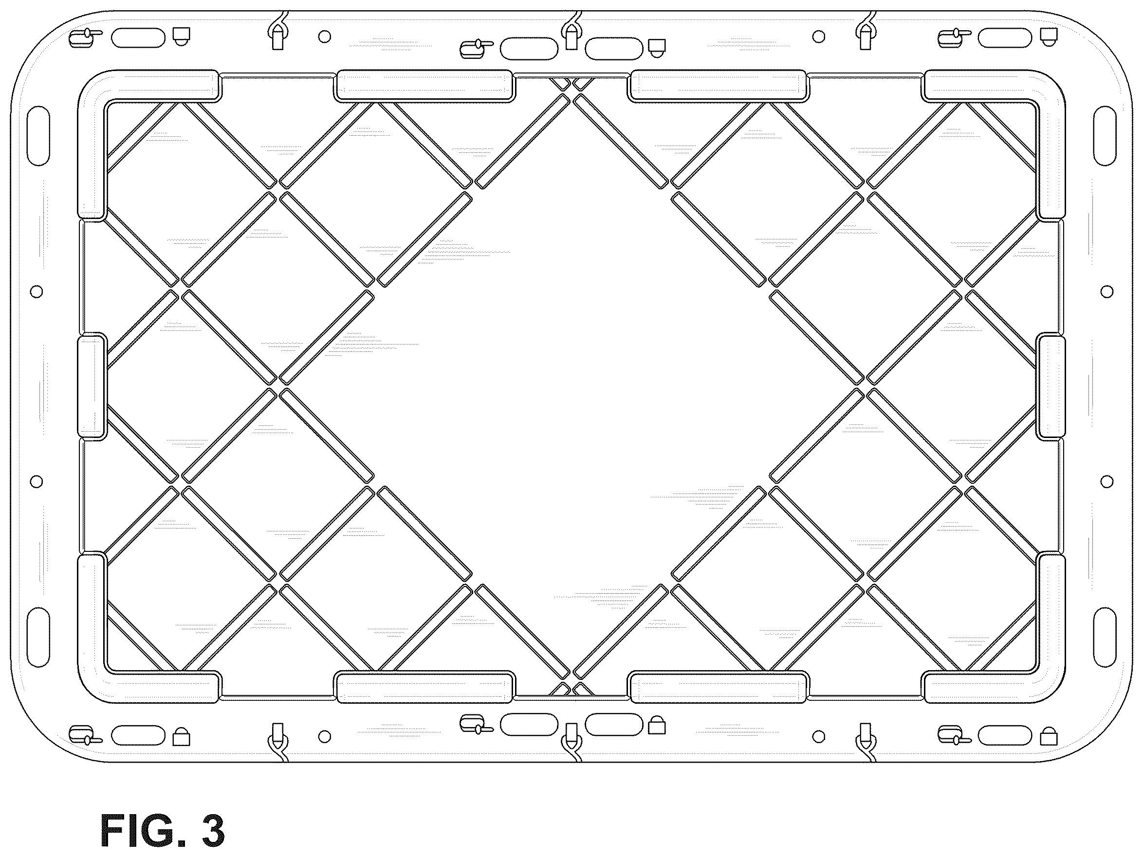 Patent USD1123404 Figure 3 – Lid with central diamond element