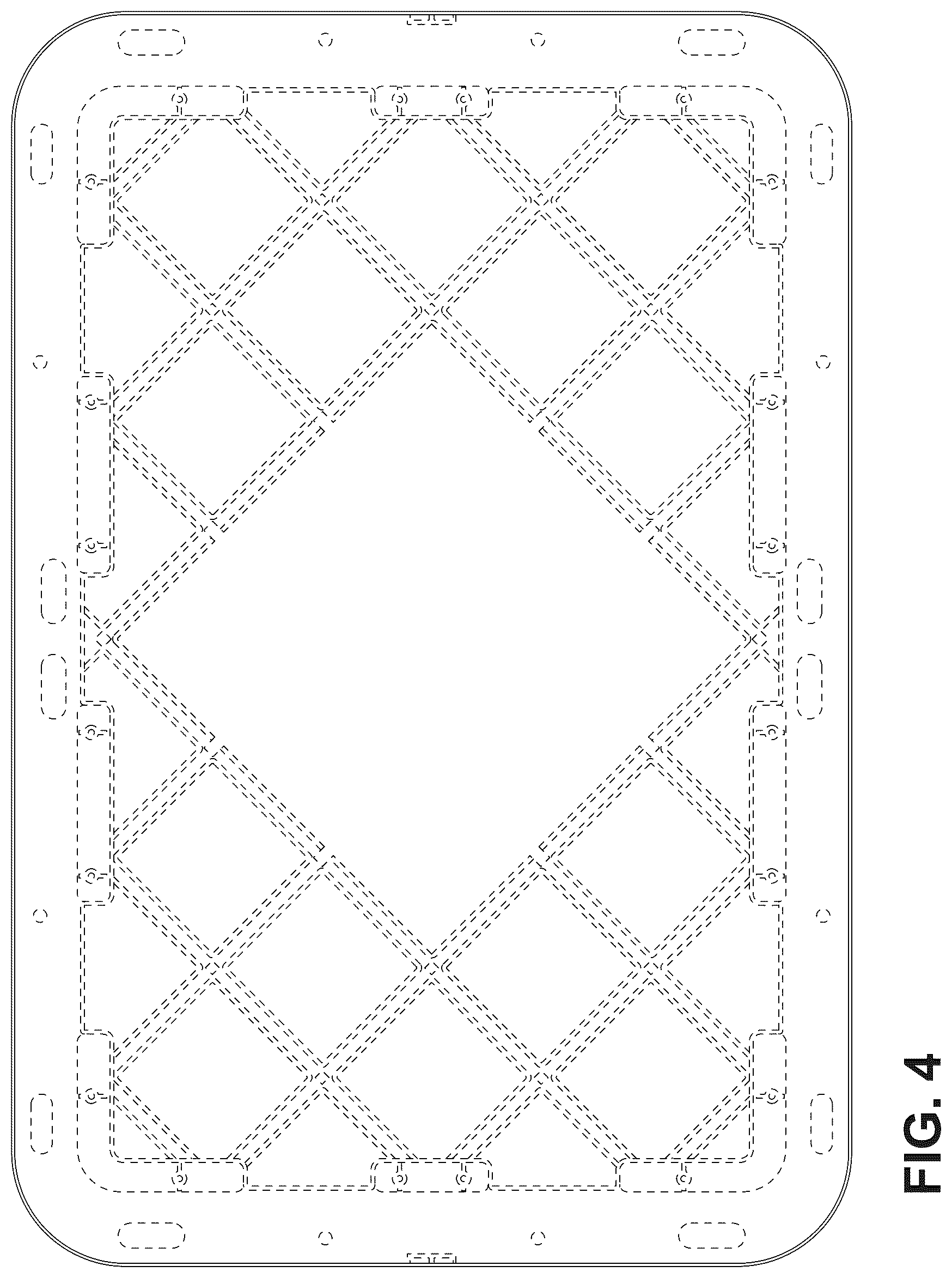 Patent USD1123404 Figure 4 – Lid with central diamond element