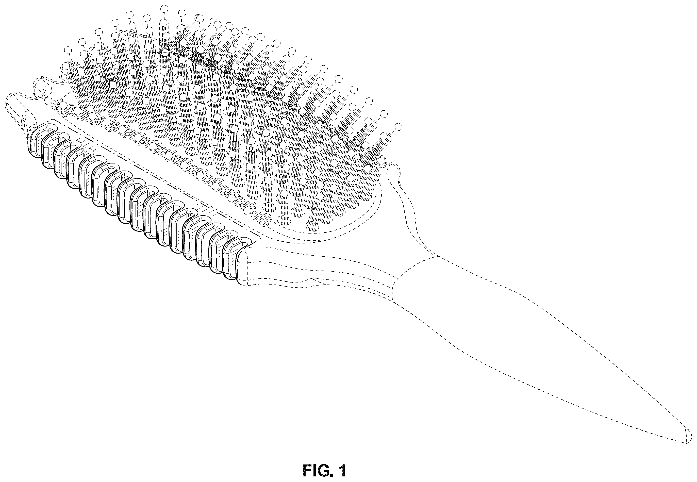 Patent USD1123409 Figure 1 – Brush