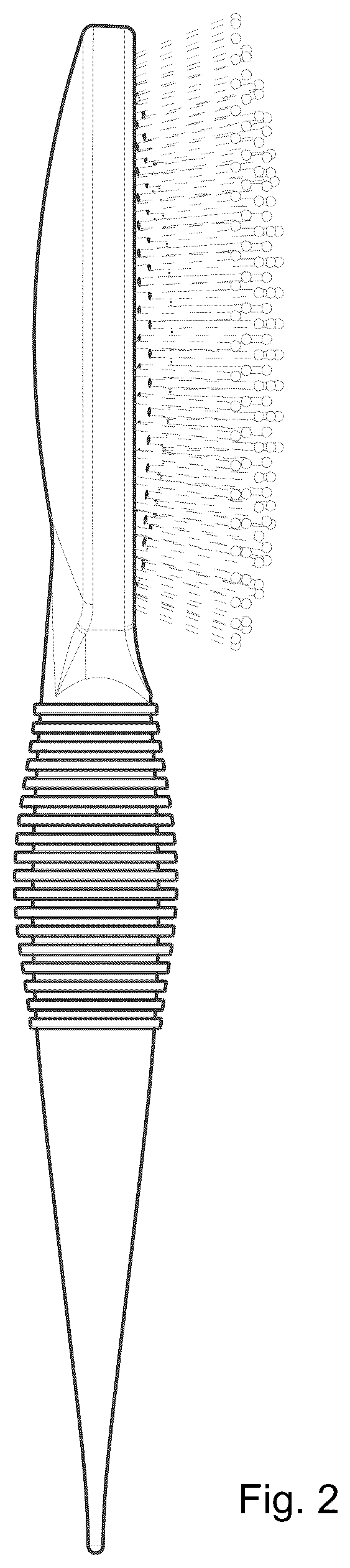 Patent USD1123411 Figure 2 – Paddle hairbrush