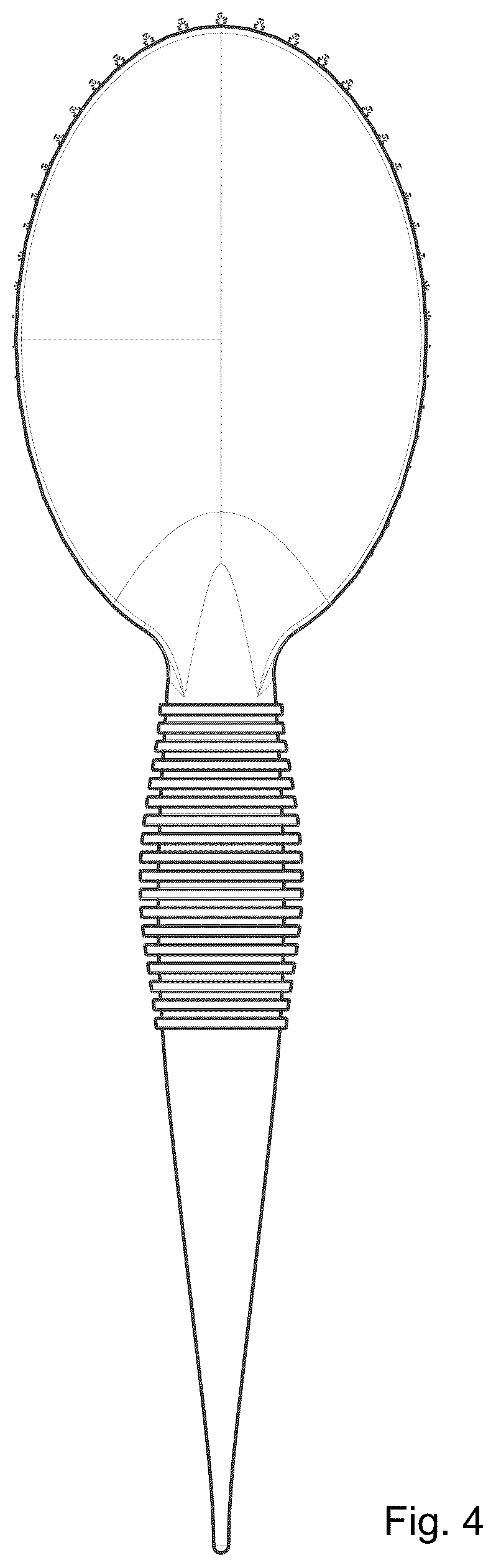 Patent USD1123411 Figure 4 – Paddle hairbrush