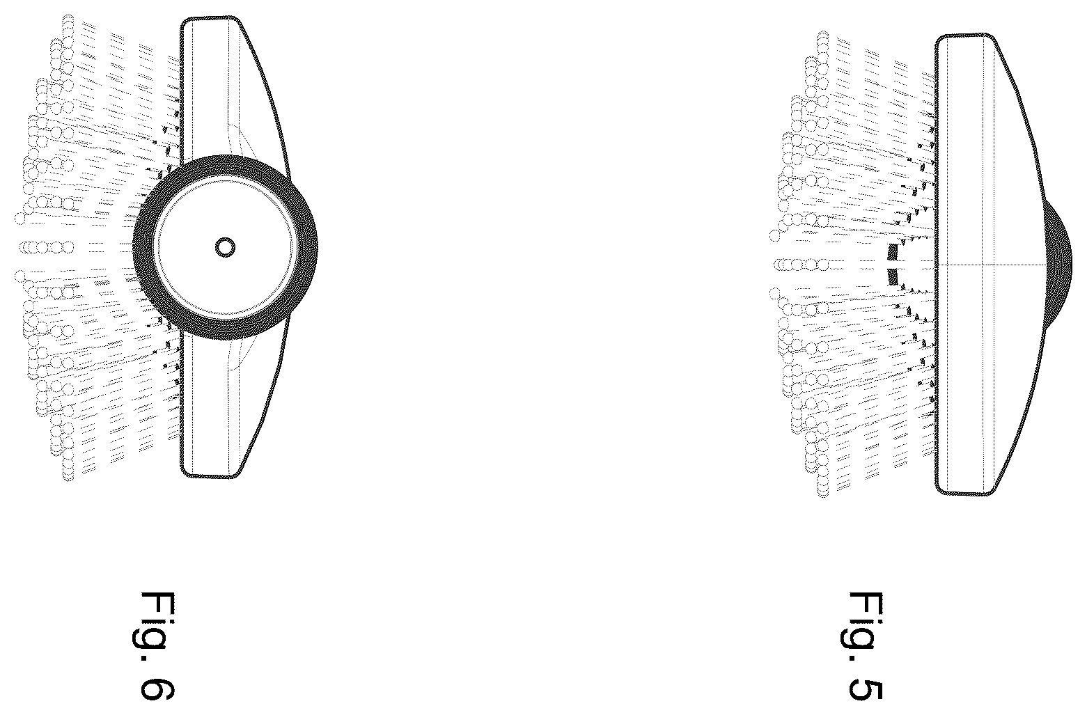 Patent USD1123411 Figure 5 – Paddle hairbrush