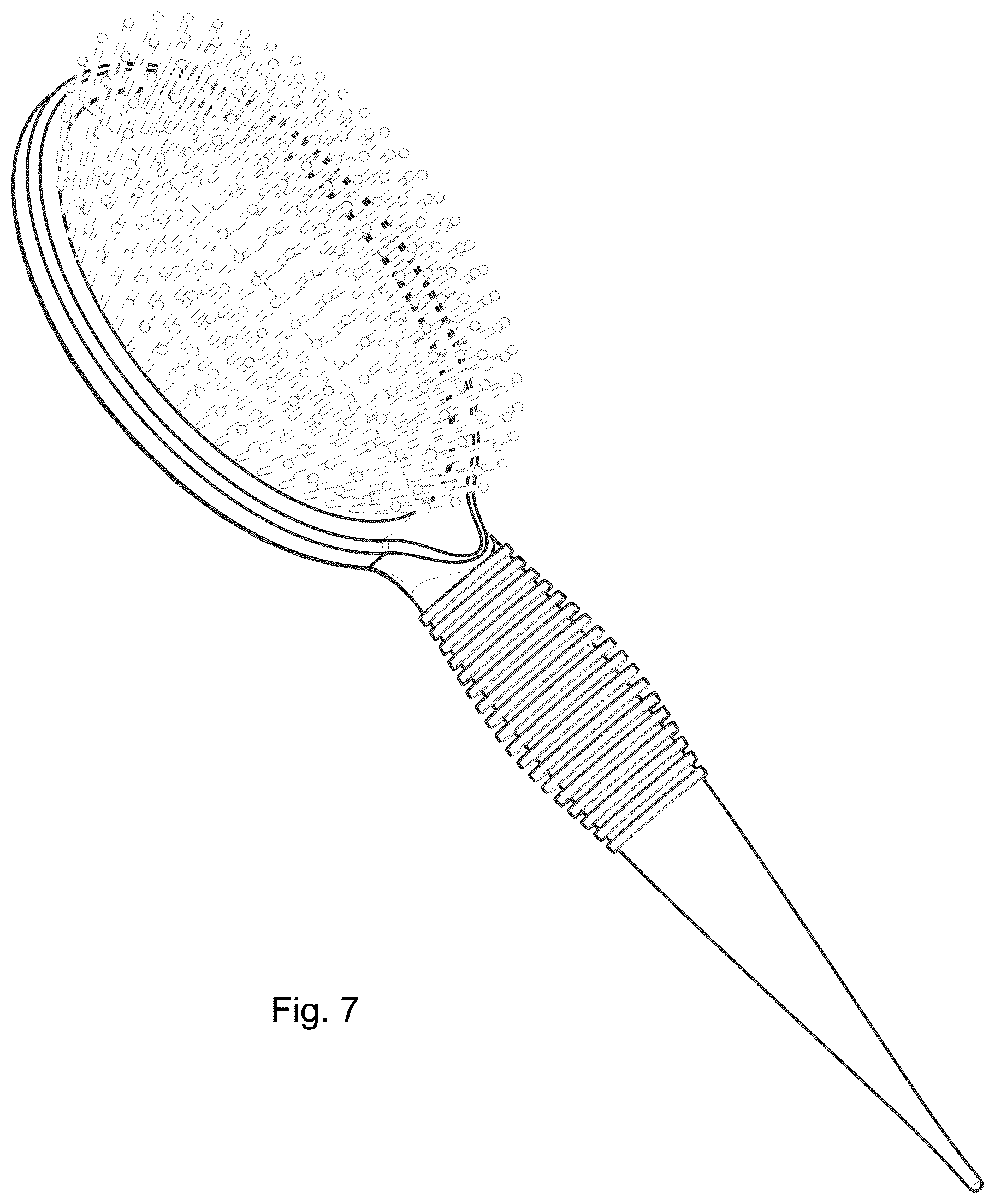 Patent USD1123411 Figure 6 – Paddle hairbrush