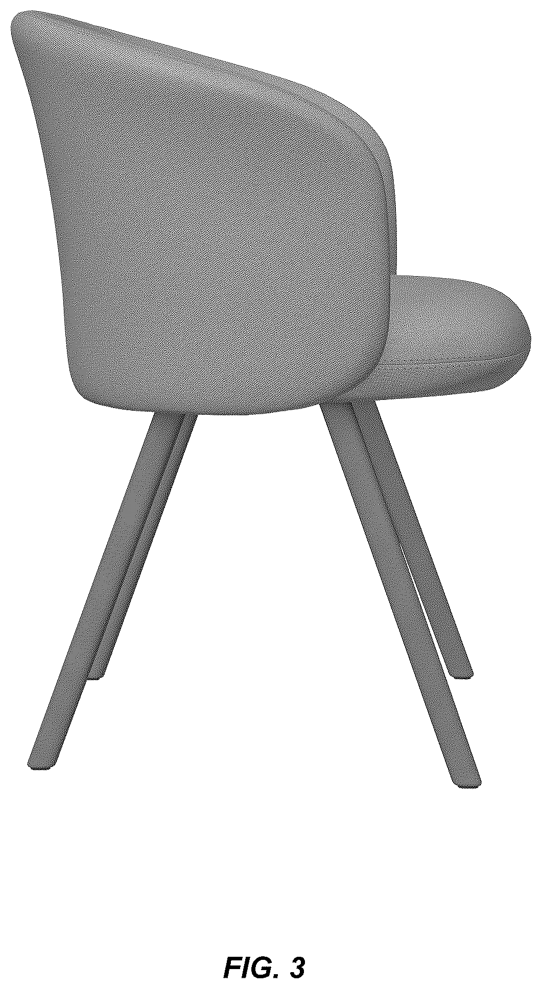 Patent USD1123416 Figure 3 – Chair