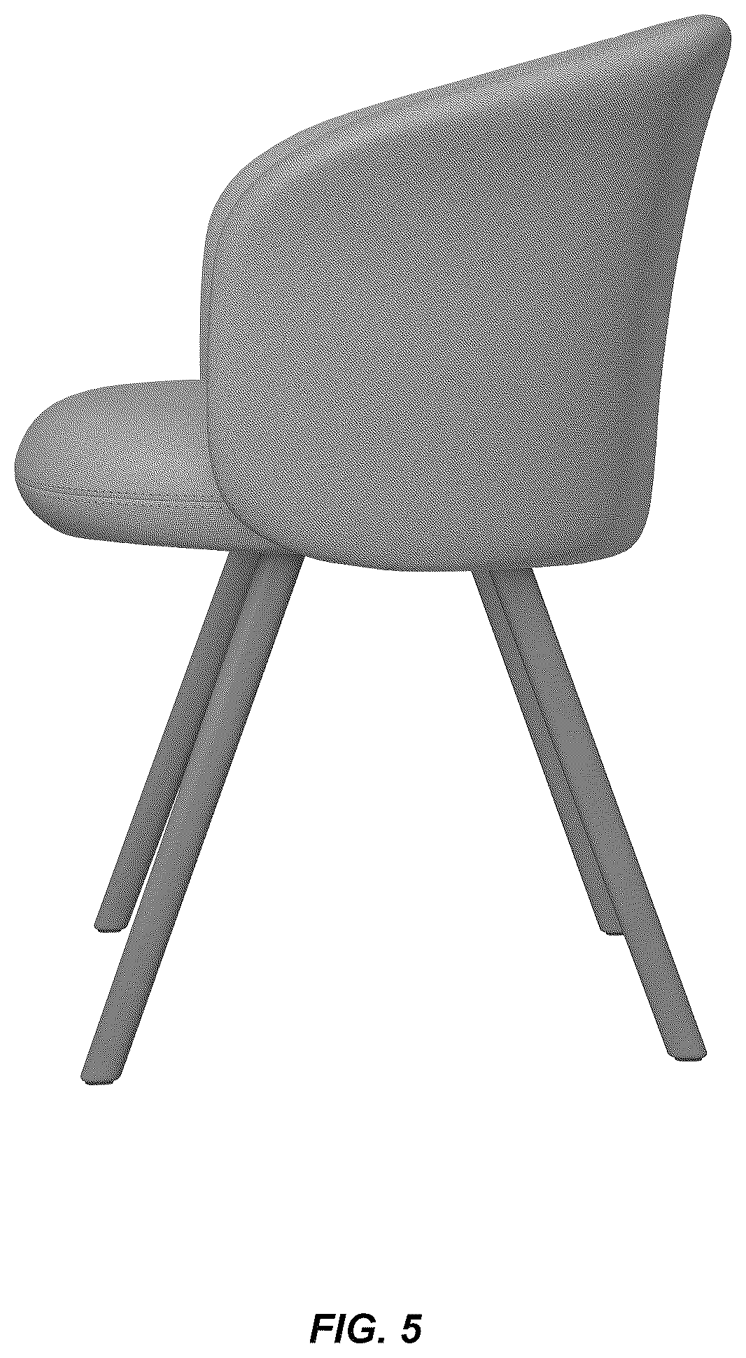 Patent USD1123416 Figure 5 – Chair