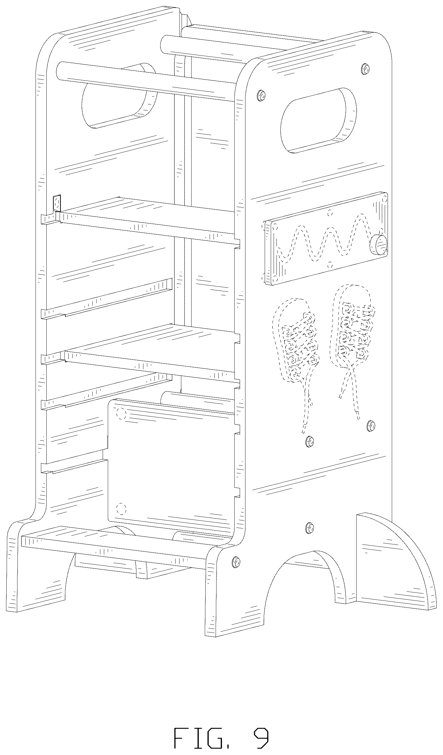 Patent USD1123417 Figure 9 – Toddler step stool