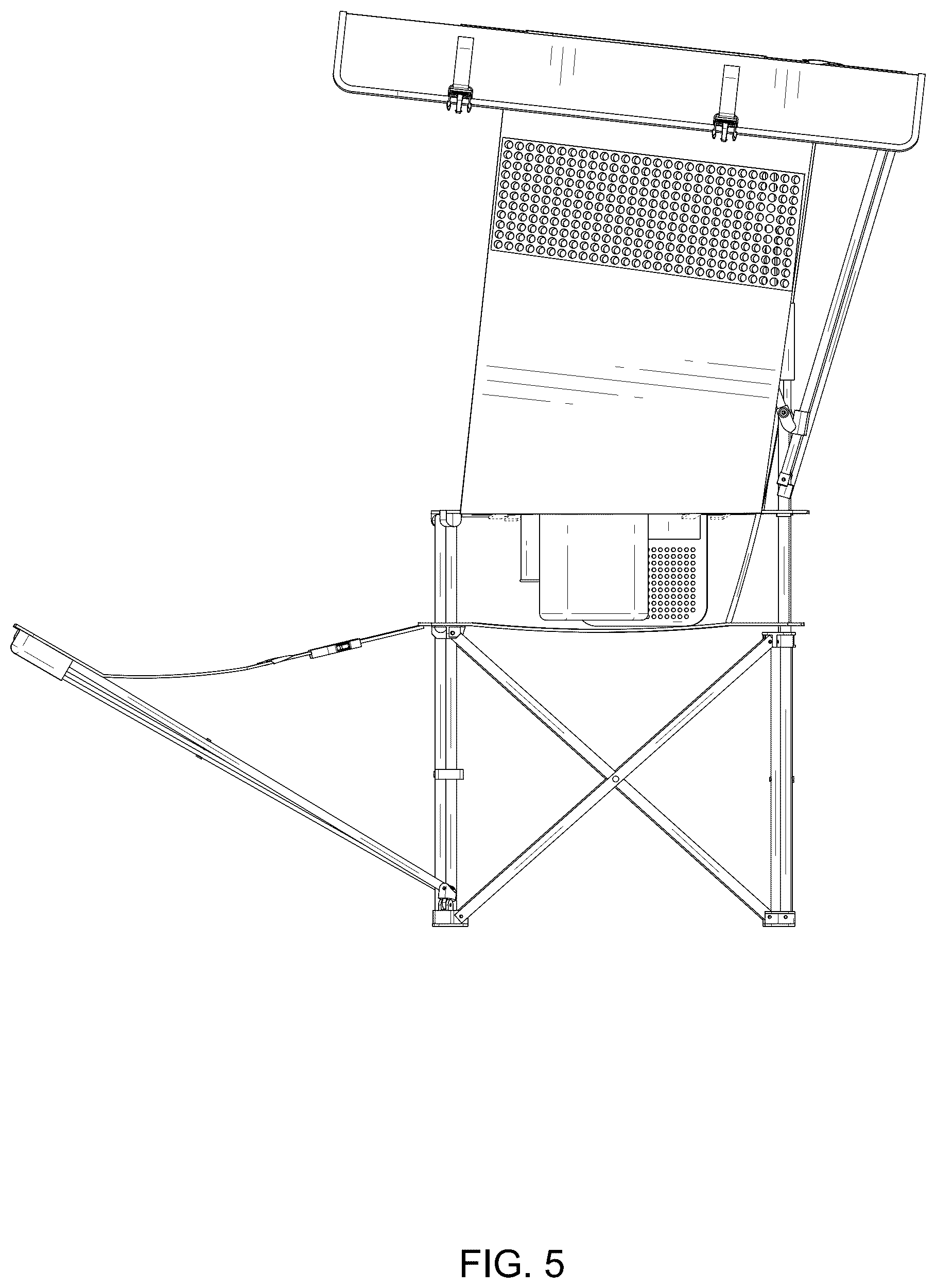 Patent USD1123418 Figure 5 – Camping chair