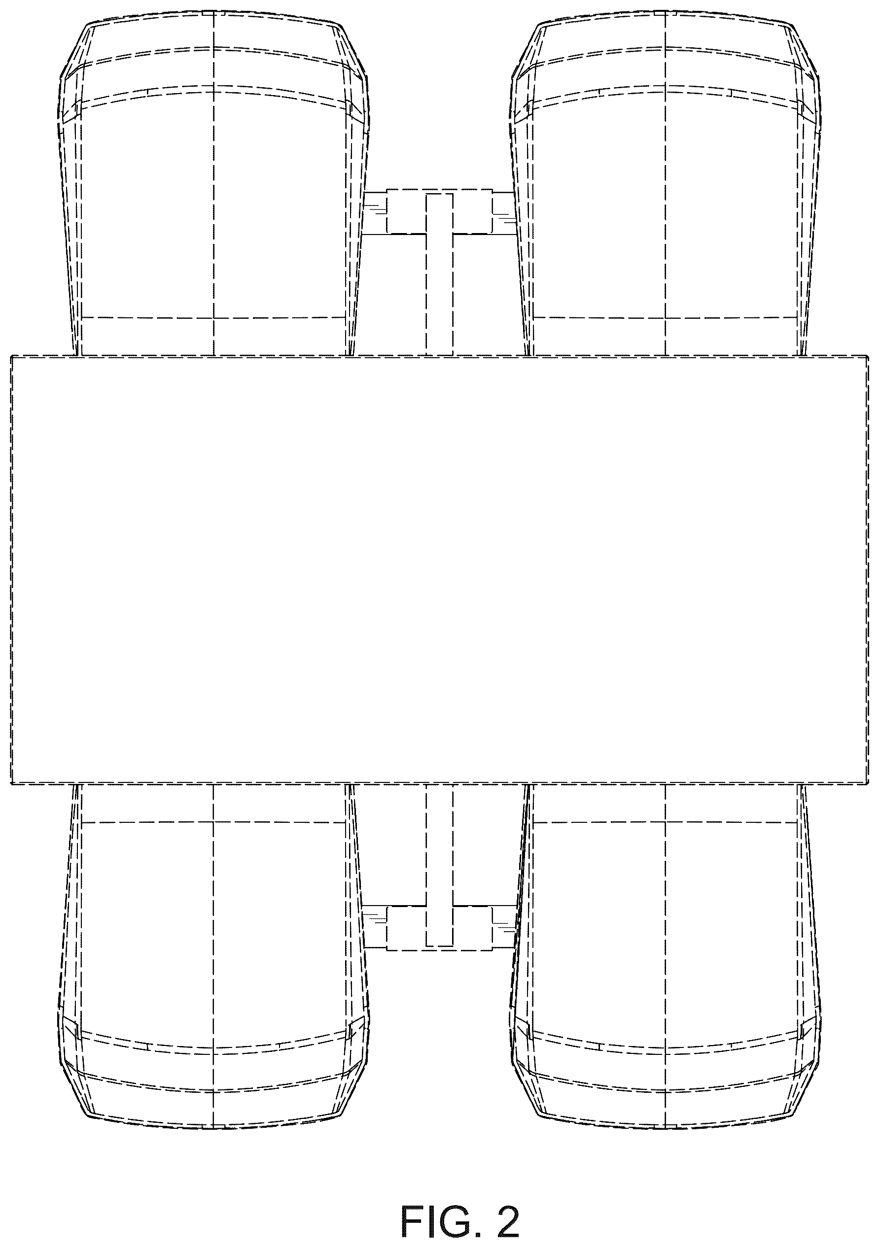 Patent USD1123419 Figure 2 – Cluster swivel booth