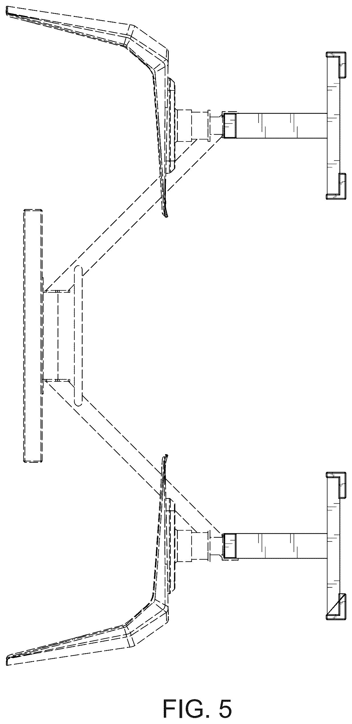 Patent USD1123419 Figure 5 – Cluster swivel booth