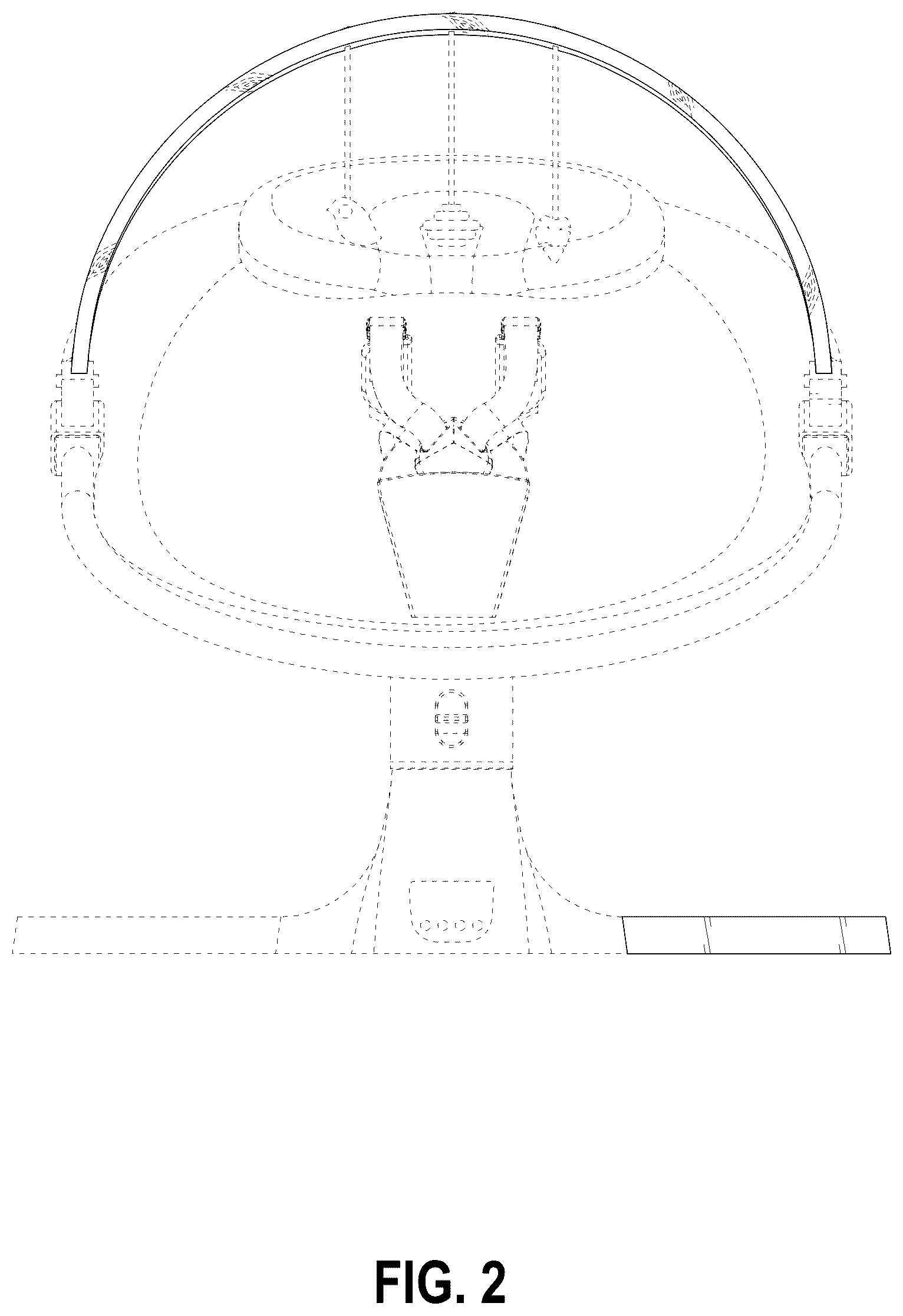 Patent USD1123421 Figure 2 – Baby swing with toy bar
