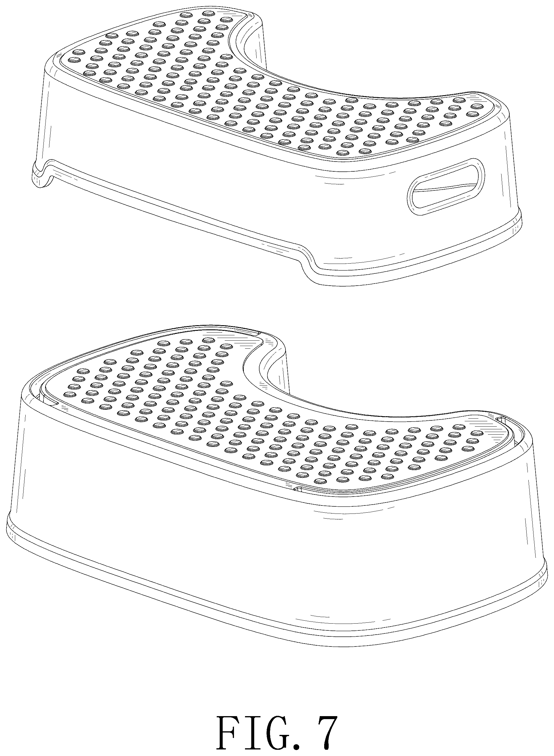 Patent USD1123422 Figure 7 – Multi-purpose toilet stool