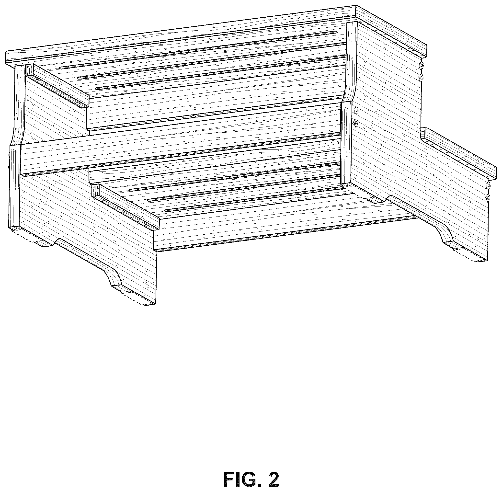 Patent USD1123423 Figure 2 – Step stool