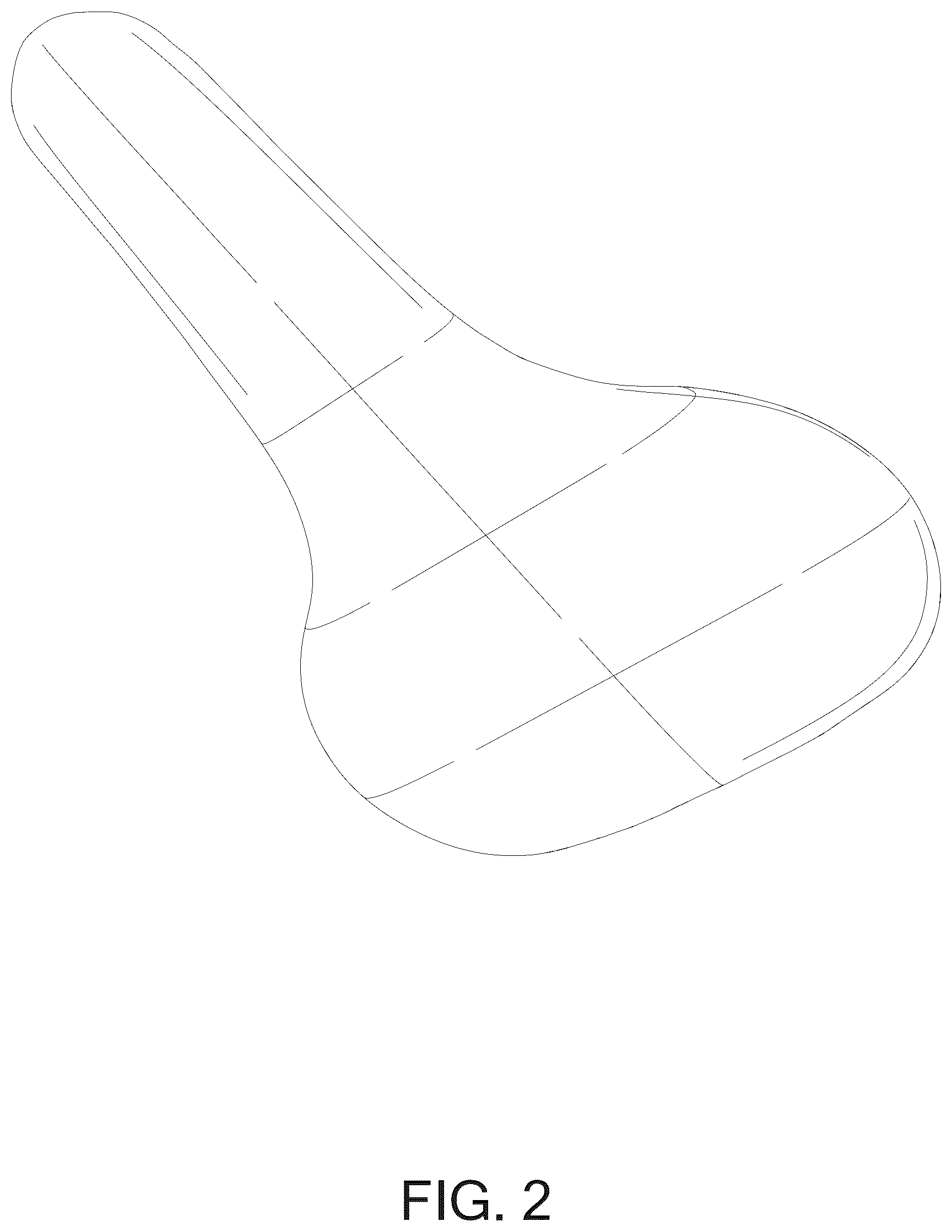Patent USD1123424 Figure 2 – Bike seat cushion