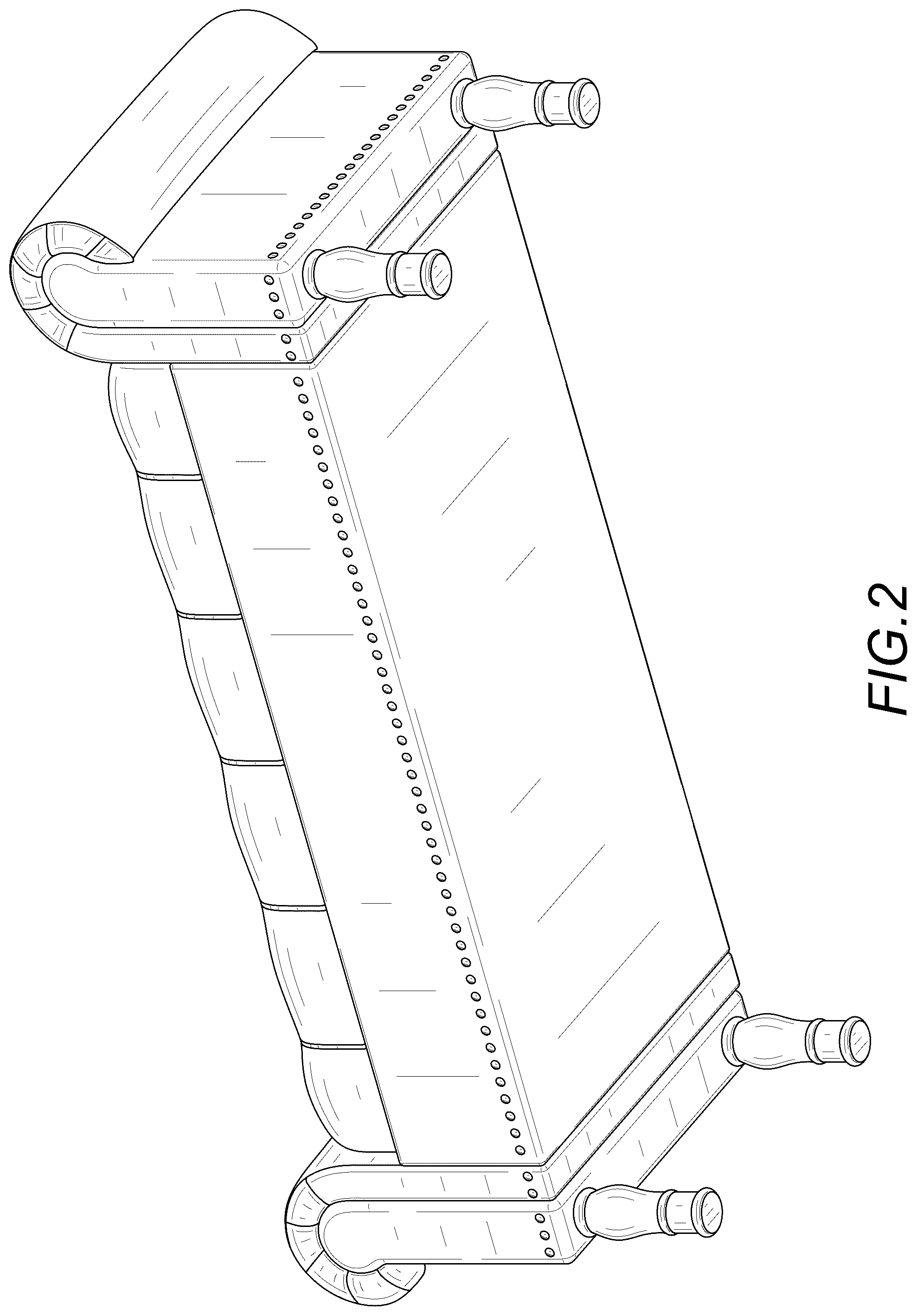 Patent USD1123425 Figure 2 – Bench