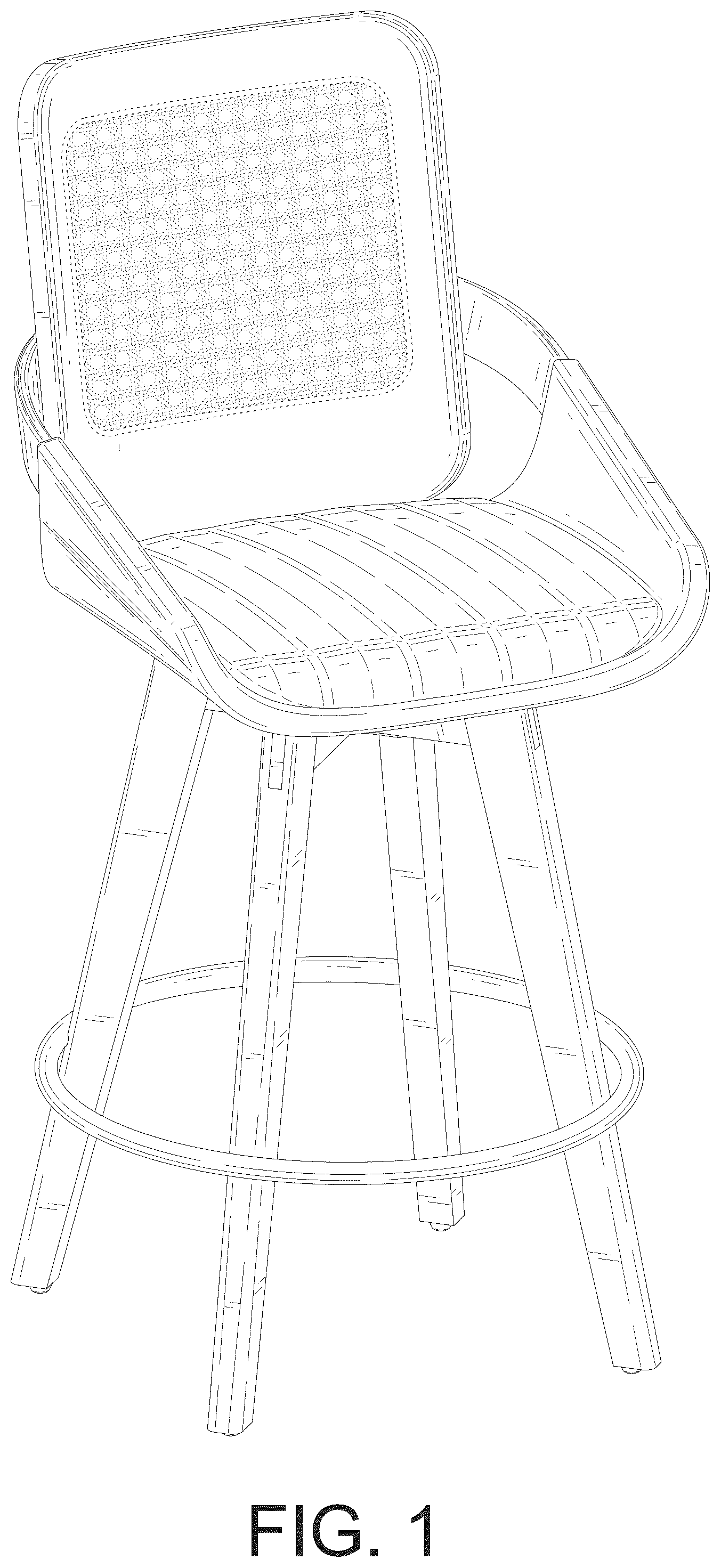 Patent USD1123426 — Swivel bar stool — Figure 1