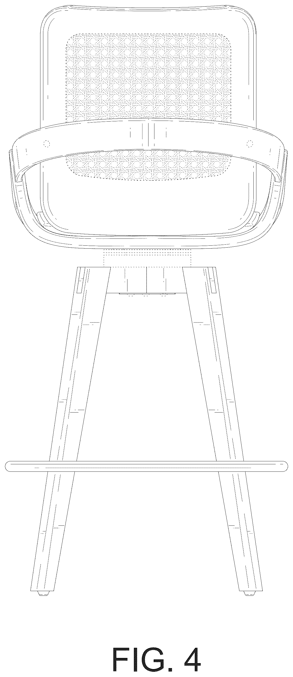 Patent USD1123426 Figure 4 – Swivel bar stool