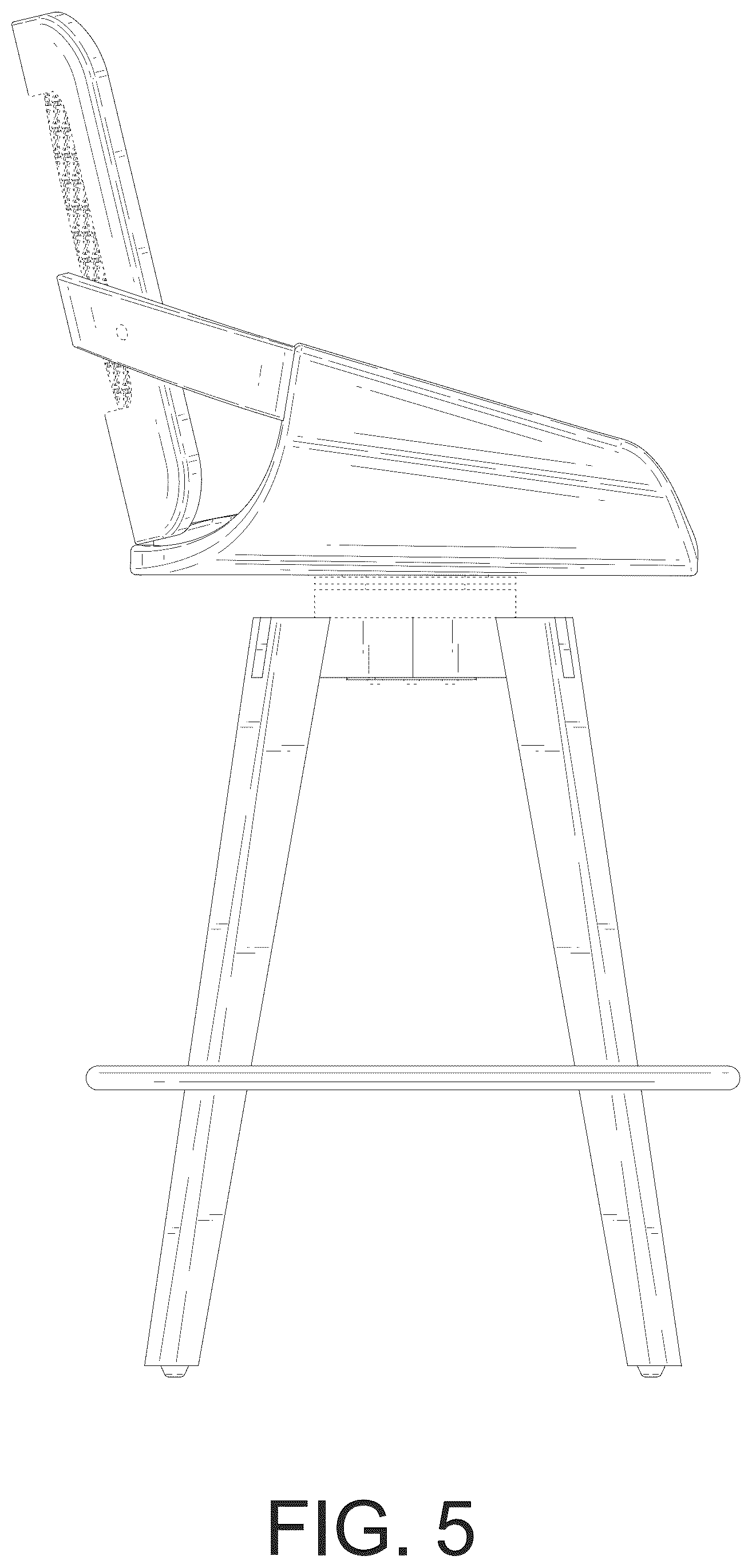 Patent USD1123426 Figure 5 – Swivel bar stool