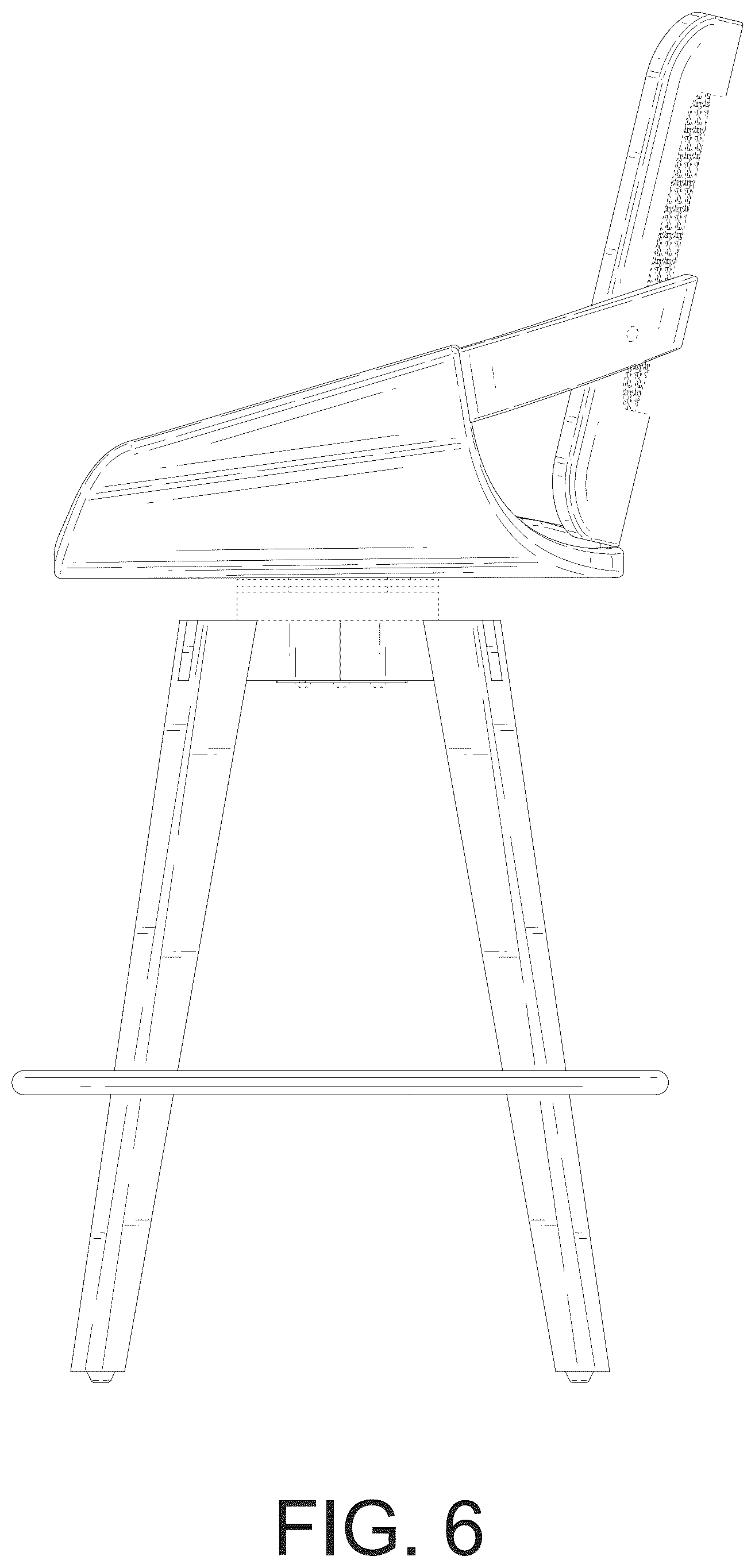 Patent USD1123426 Figure 6 – Swivel bar stool