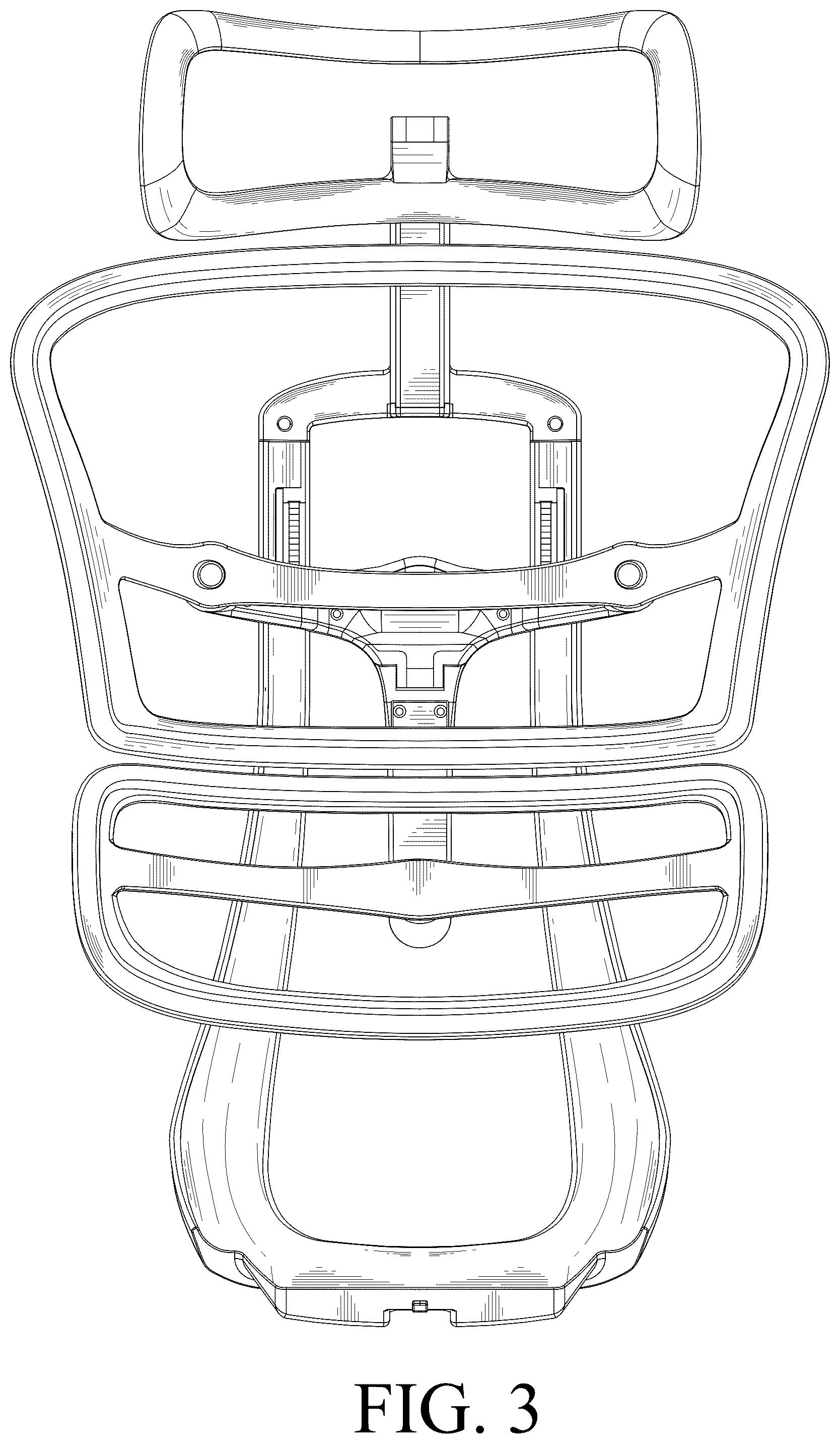 Patent USD1123428 Figure 3 – Chair back