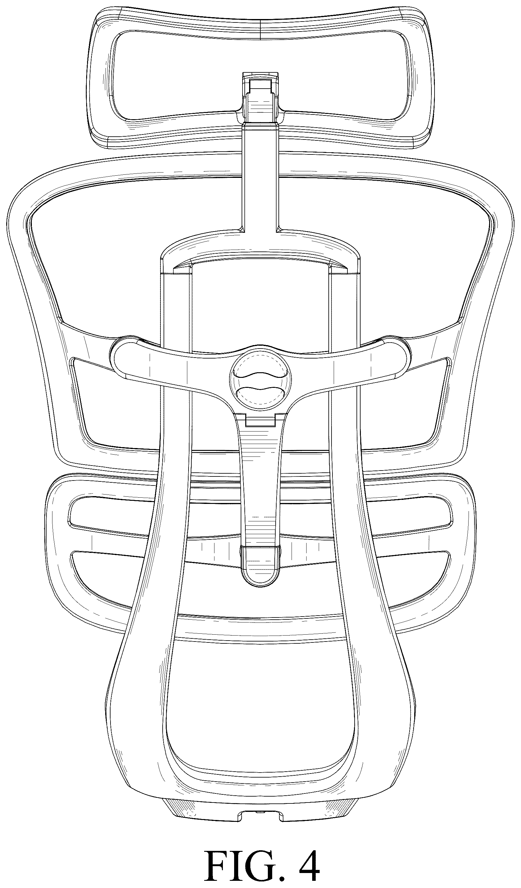 Patent USD1123428 Figure 4 – Chair back