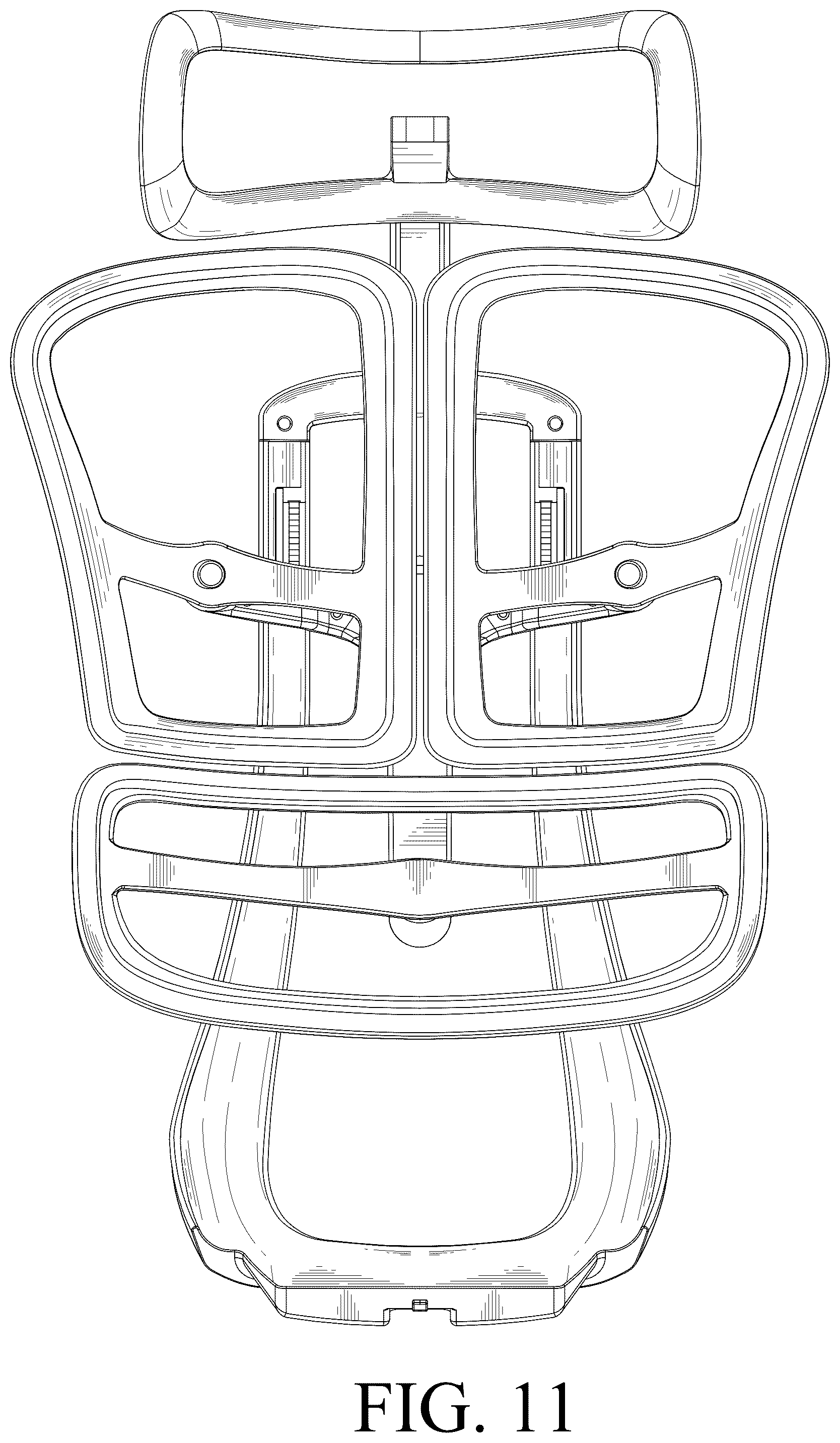 Patent USD1123428 Figure 11 – Chair back