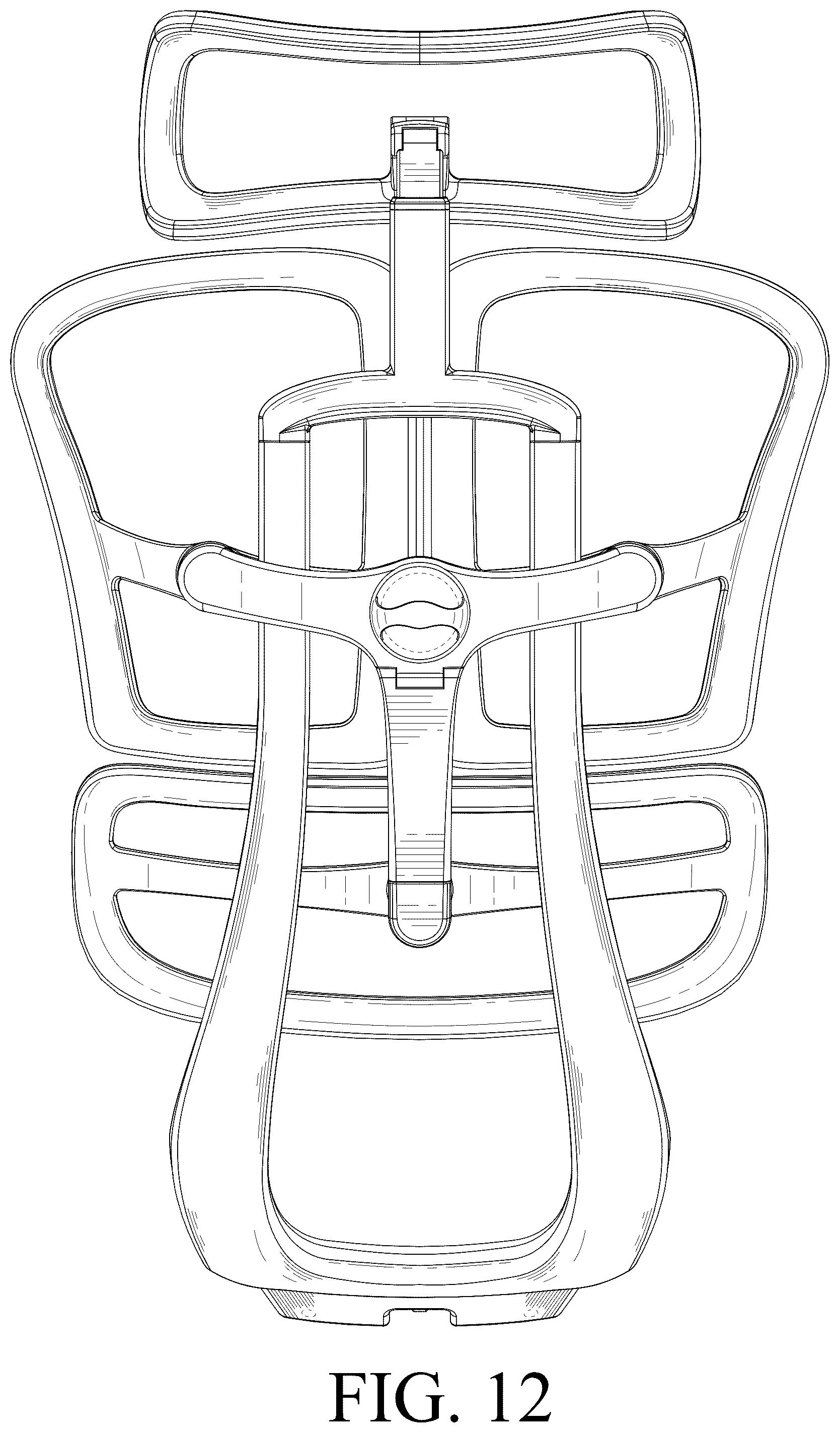 Patent USD1123428 Figure 12 – Chair back