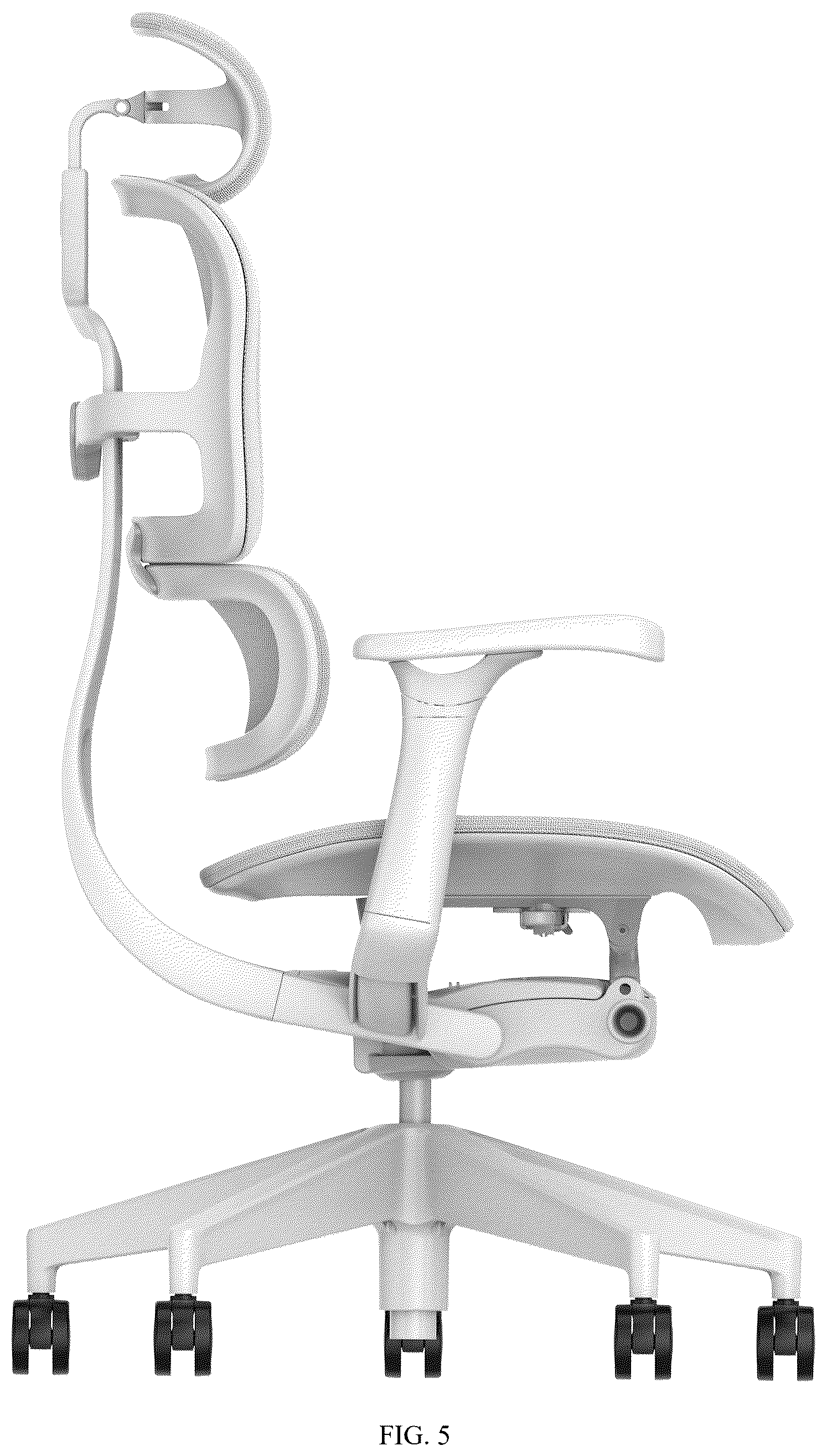 Patent USD1123429 Figure 5 – Chair