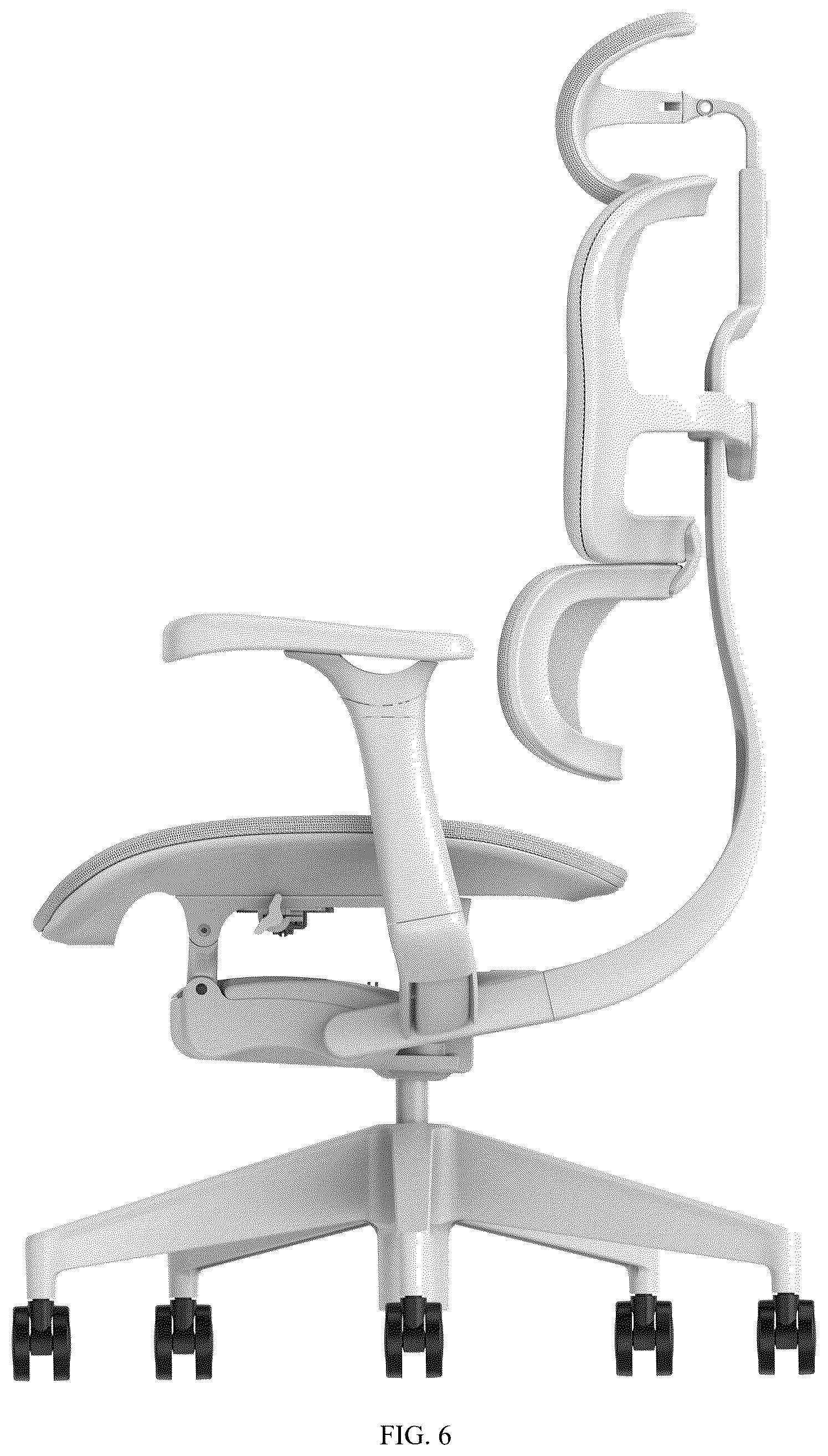 Patent USD1123429 Figure 6 – Chair