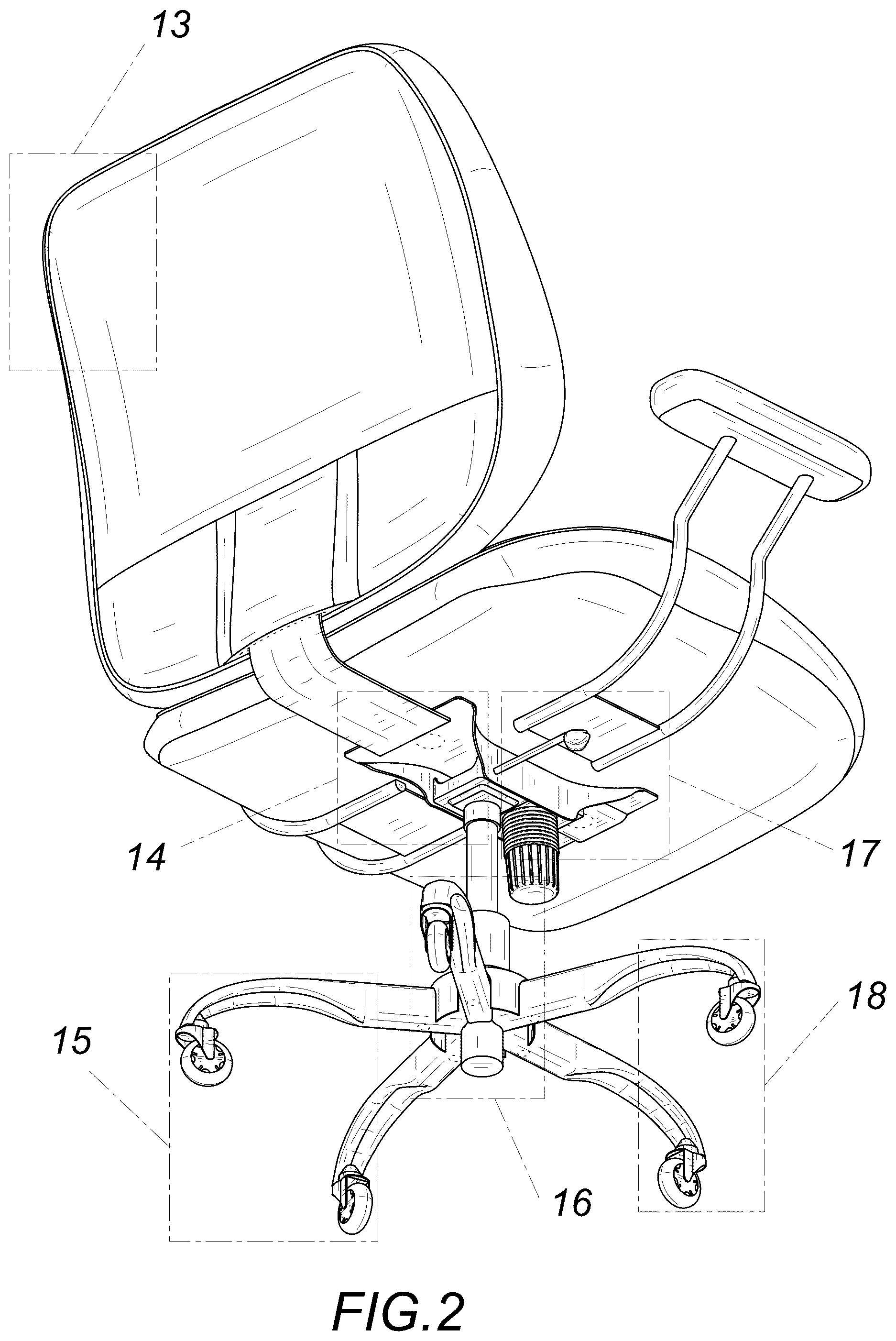 Patent USD1123430 Figure 2 – Chair