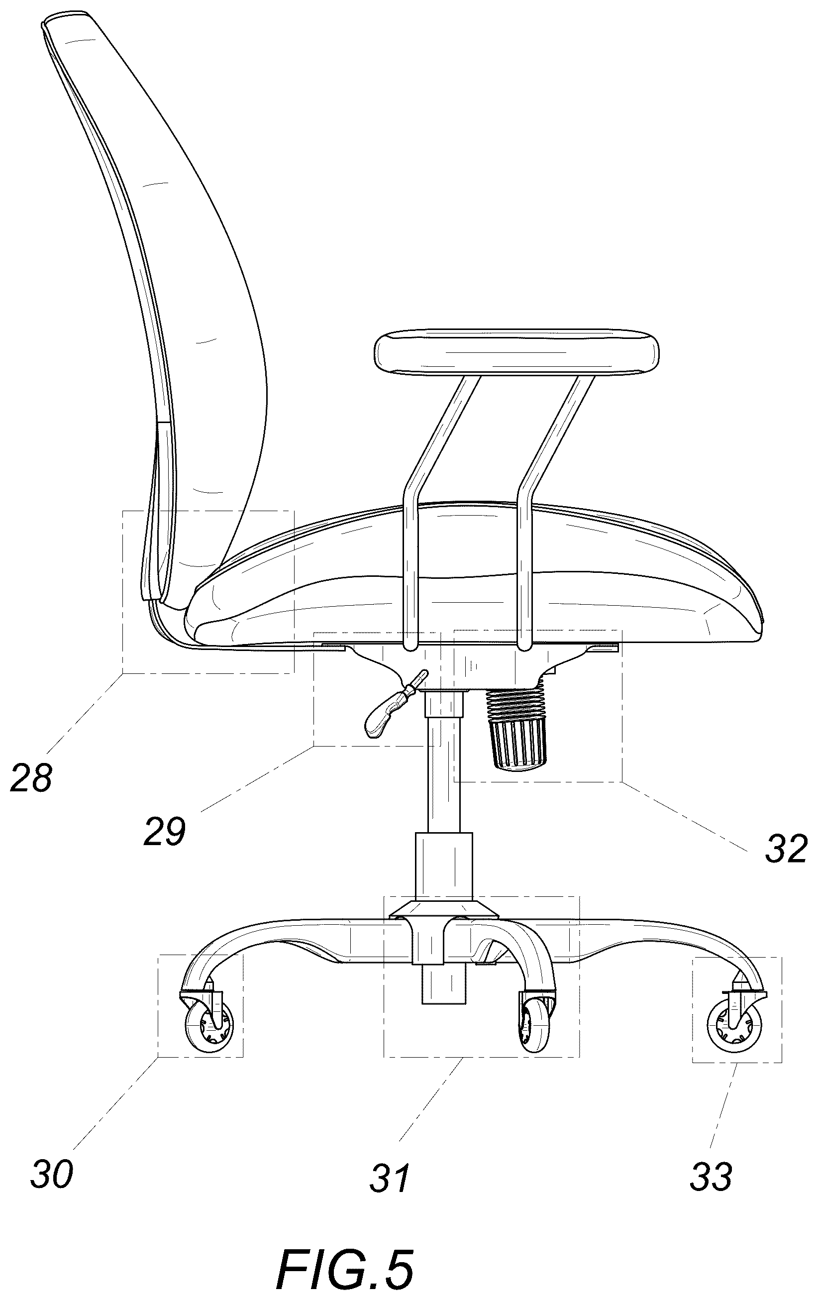 Patent USD1123430 Figure 5 – Chair