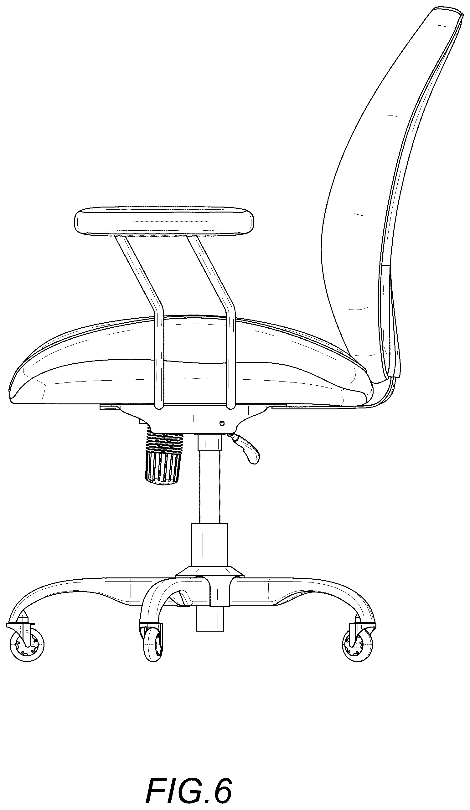 Patent USD1123430 Figure 6 – Chair